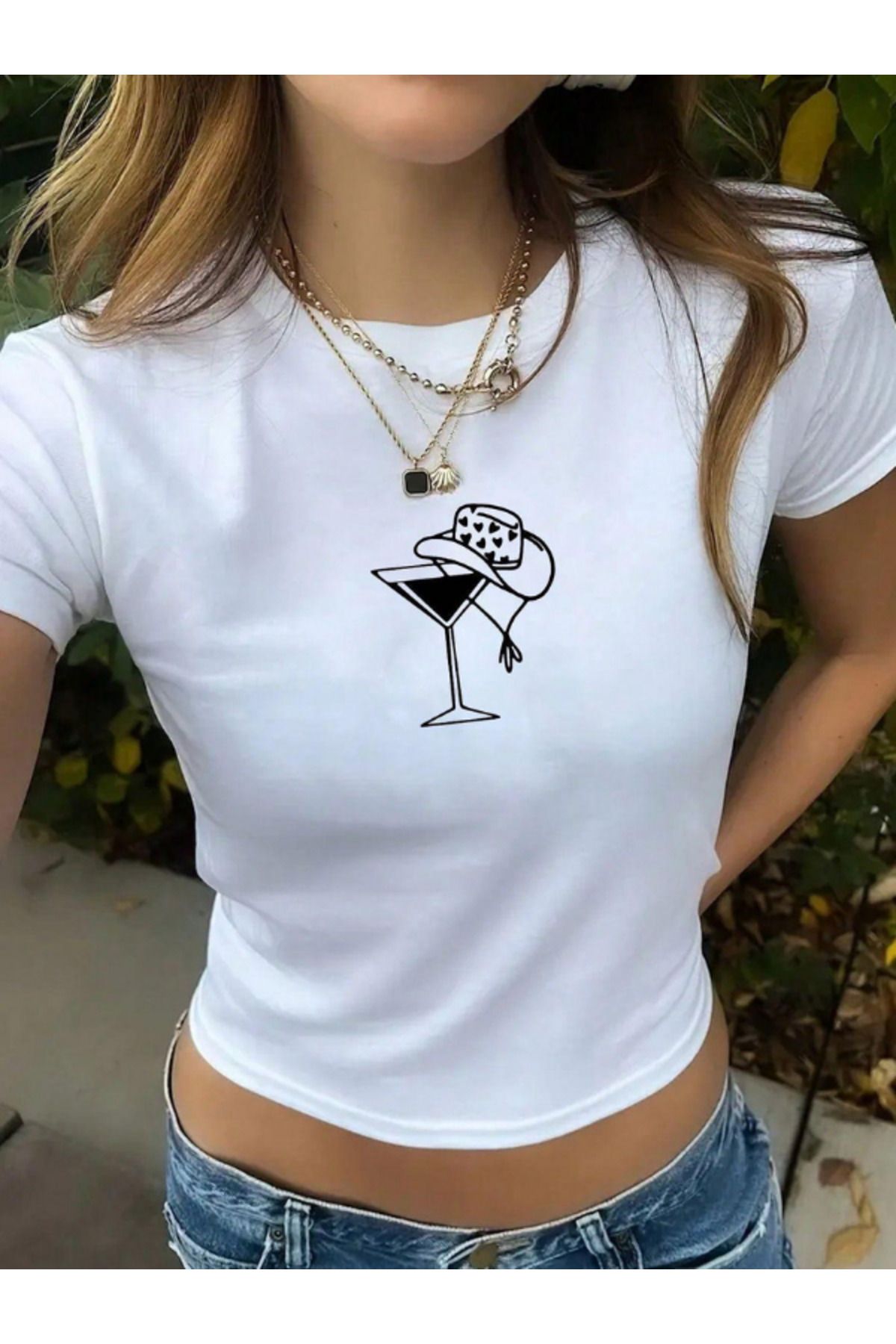 DEEFWEAR DREICH COCKTAIL (18) BASKILI BEYAZ CROP