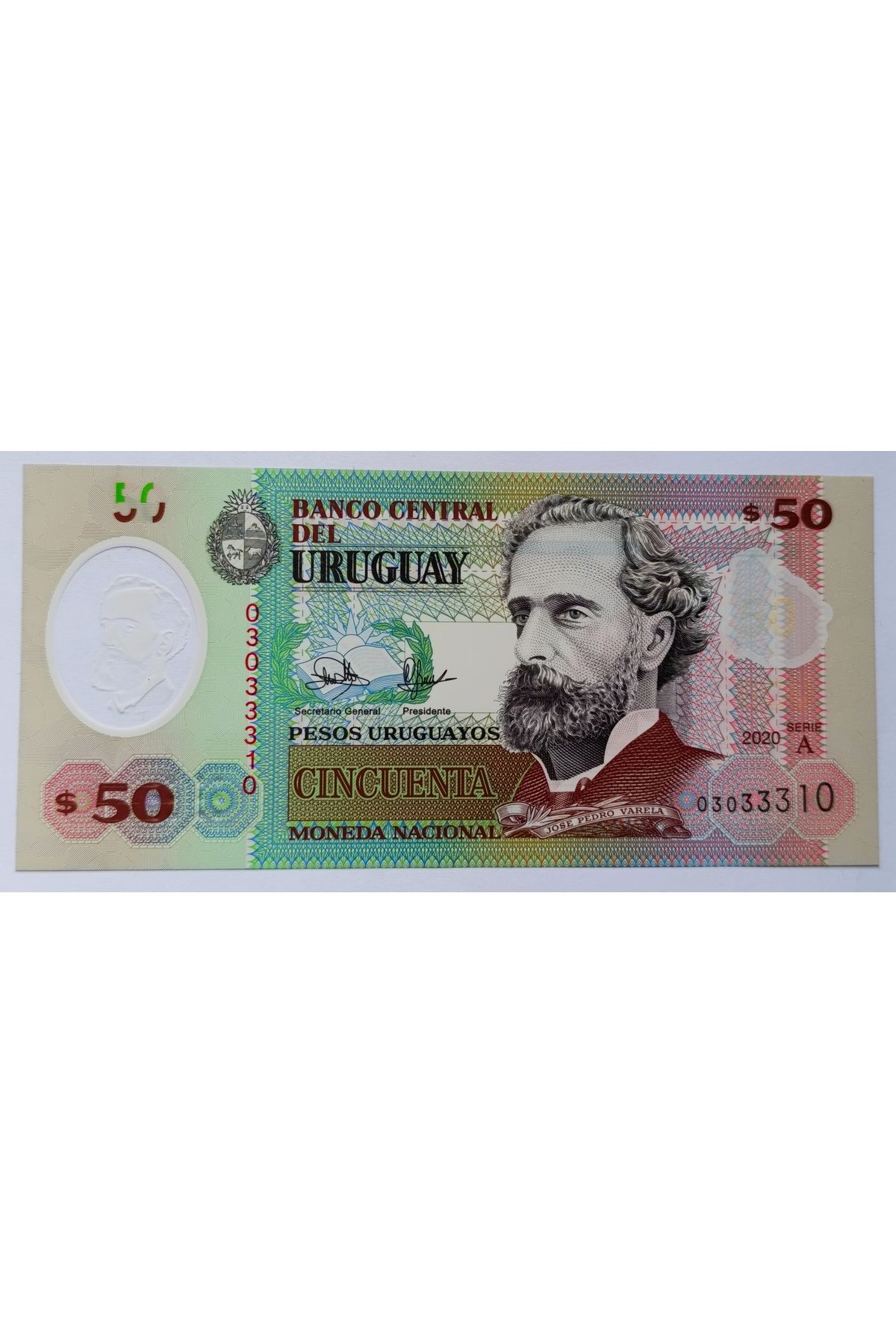 Koleksiyon URUGUAY 2020 YILI 50 PESO ÇİL+. *POLİMER*