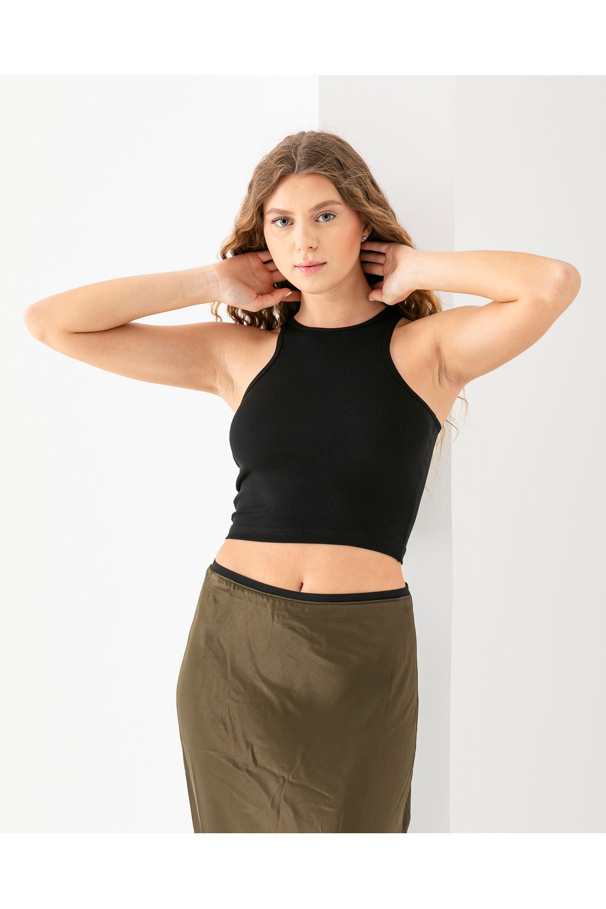 VUNTAL Geniş Askı Kaşkorse Crop