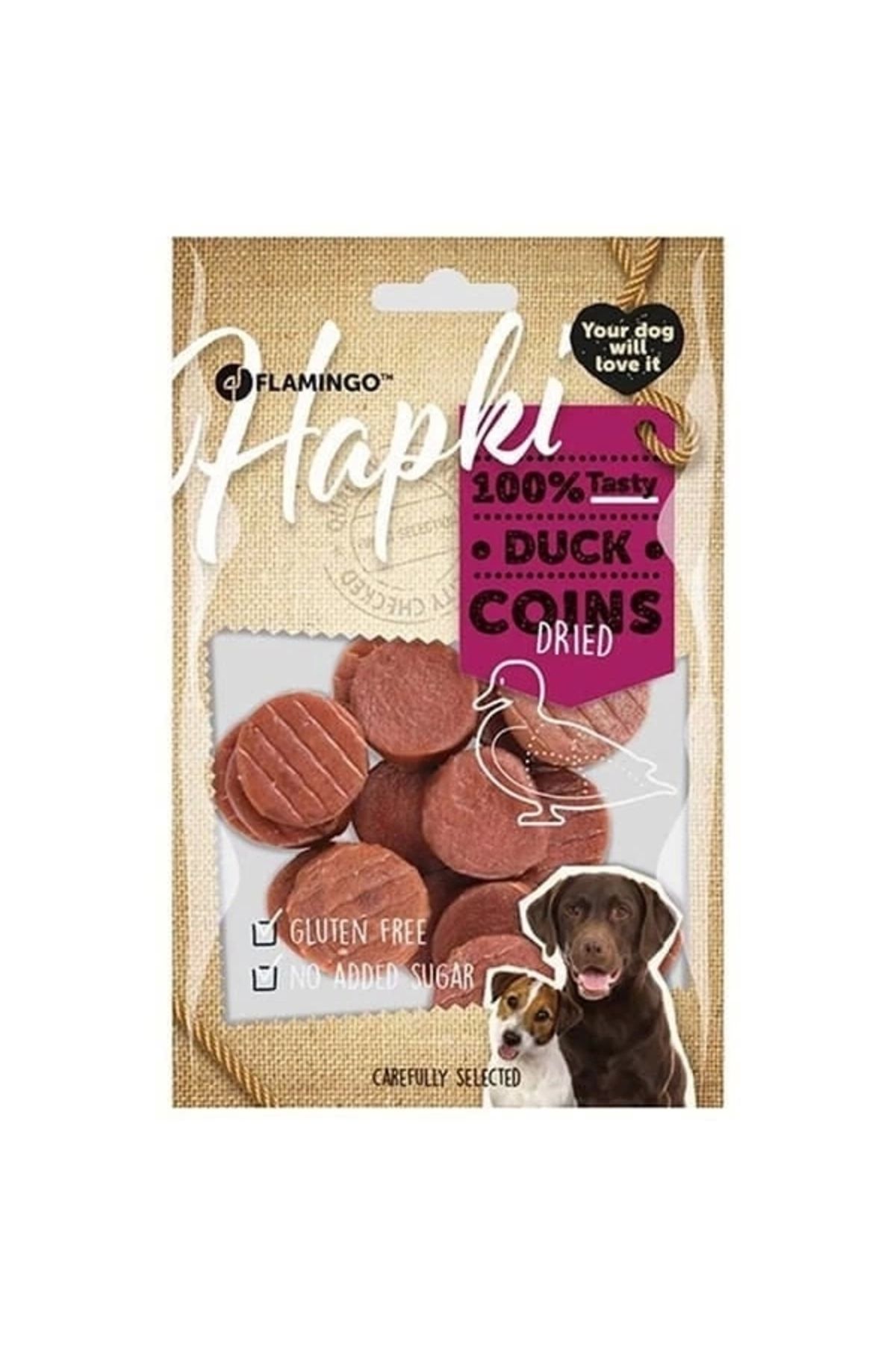 ShopNova Flamingo Hapki Glutensiz Ördekli Coin Köpek Ödülü 85 Gr