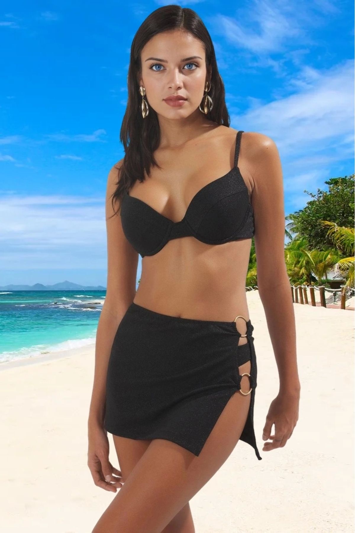 PayBuy Simli Bikini Takımı Premium Kalite Ergonomik Kesim Yüksek Konfor Plaj Ve Havuz İçin