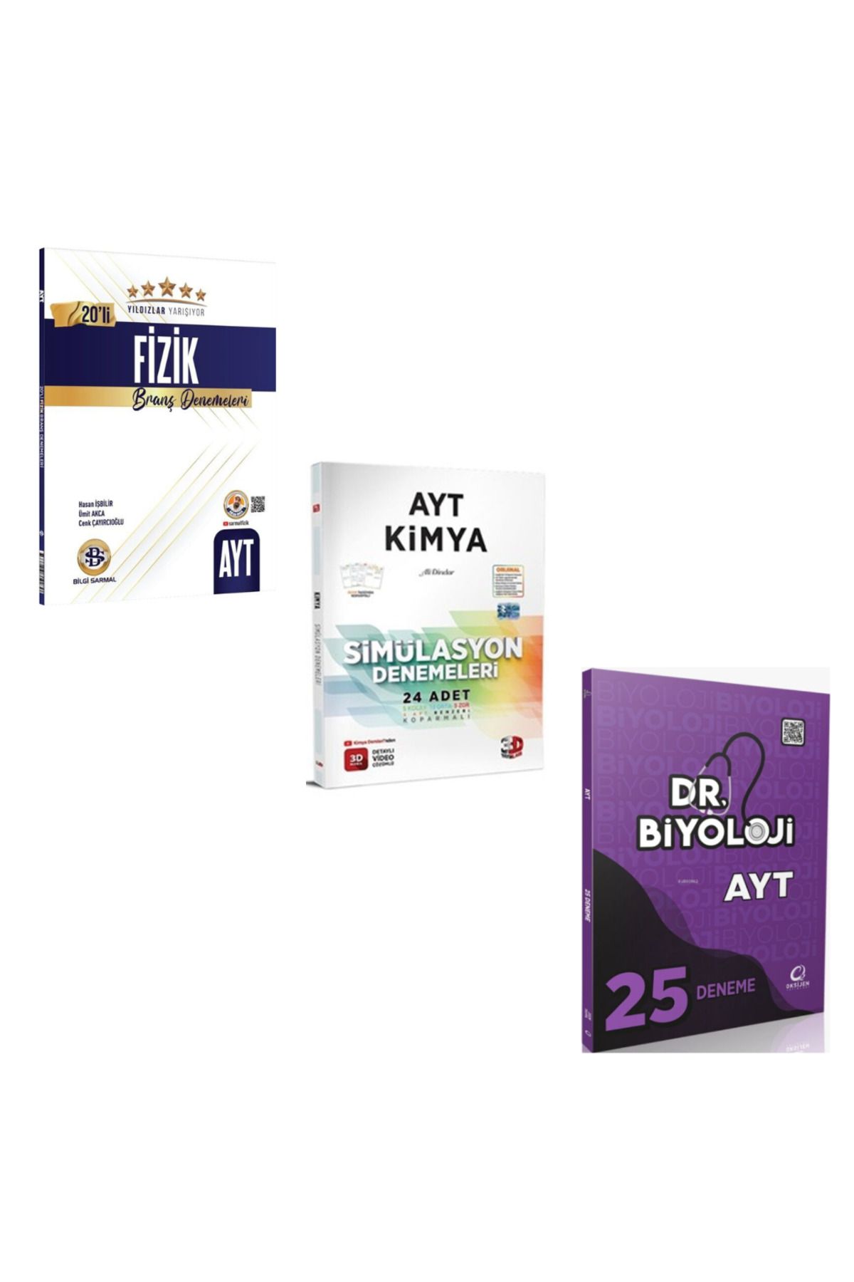 Orbital Yayınları Bilgi Sarmal Yıldızlar AYT Fizik 3D Kimya ve Dr Biyoloji Biyopsi Denemeleri