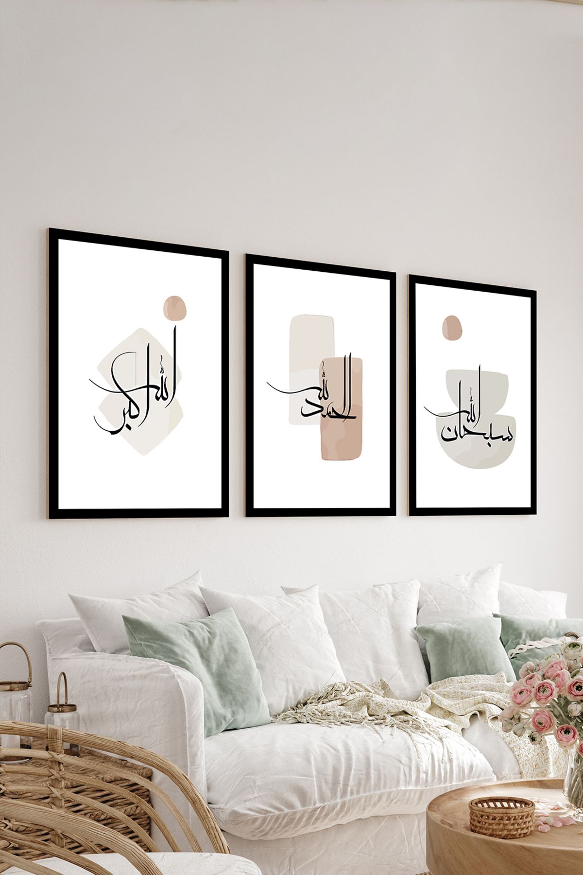 artflow 3 Parça Çerçeve Görünümlü Mdf Tablo Seti