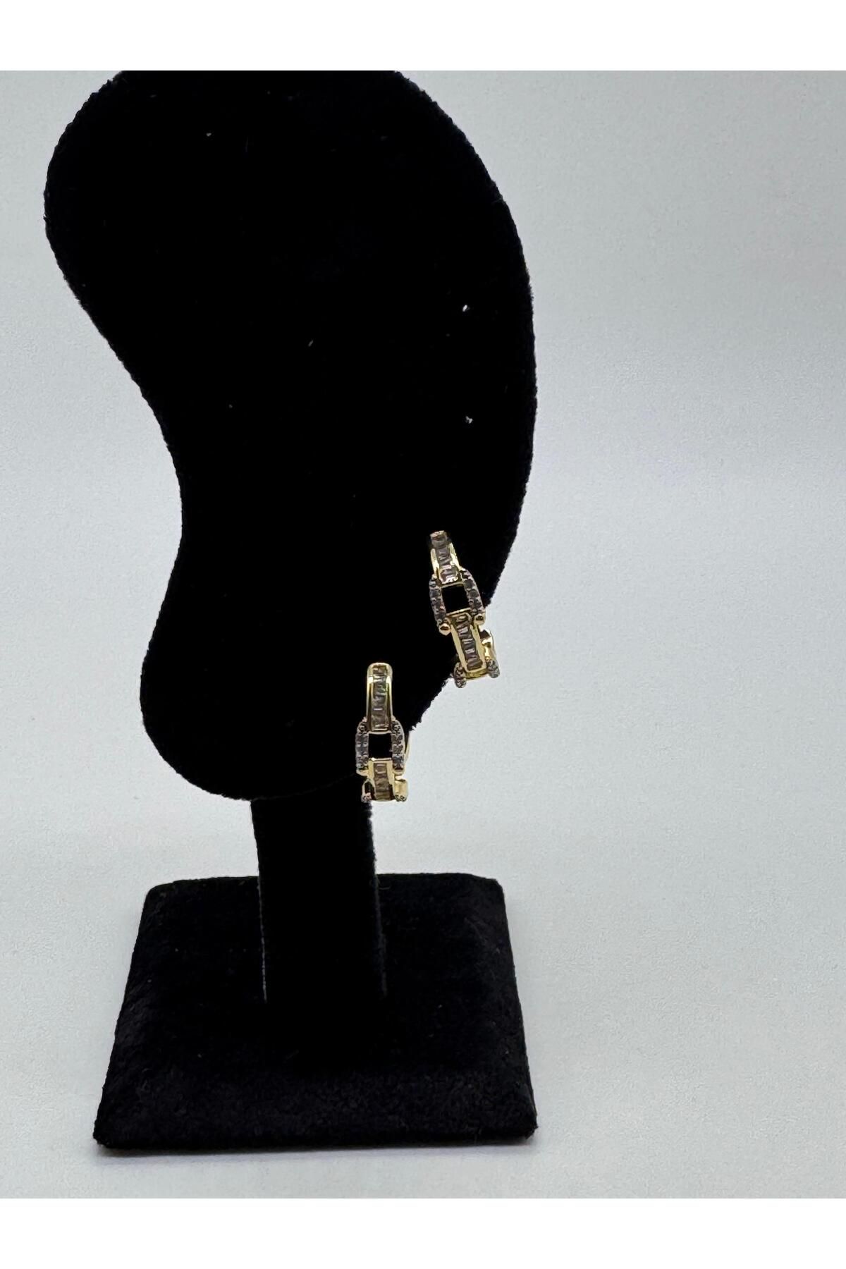 MODA KADIN ALTIN KAPLAMA ÇELİK ZARİF KÜPE