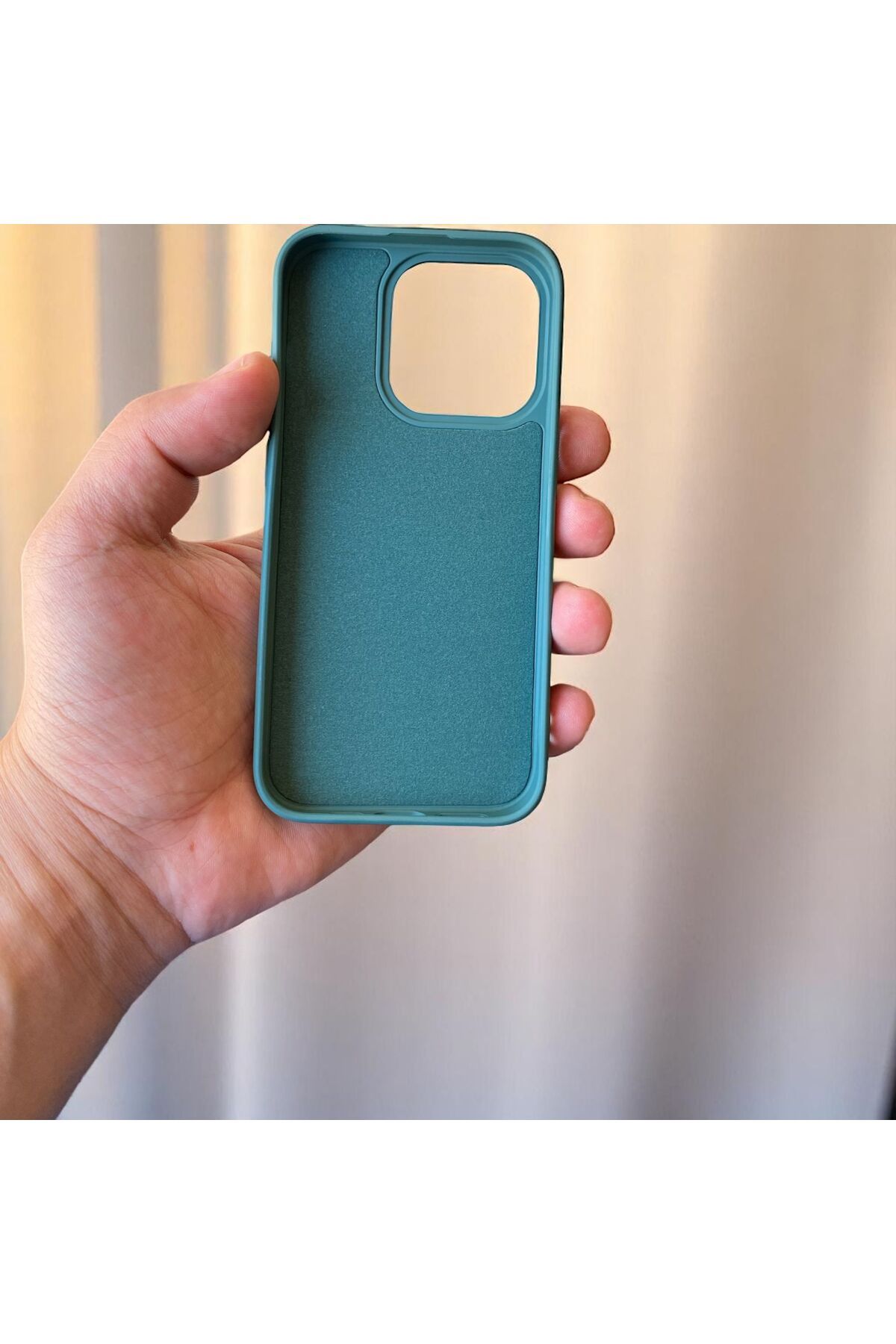 Digimanya Iphone 15 Pro Uyumlu Kılıf Lansman Silikon ve Esnek Koyu Yeşil