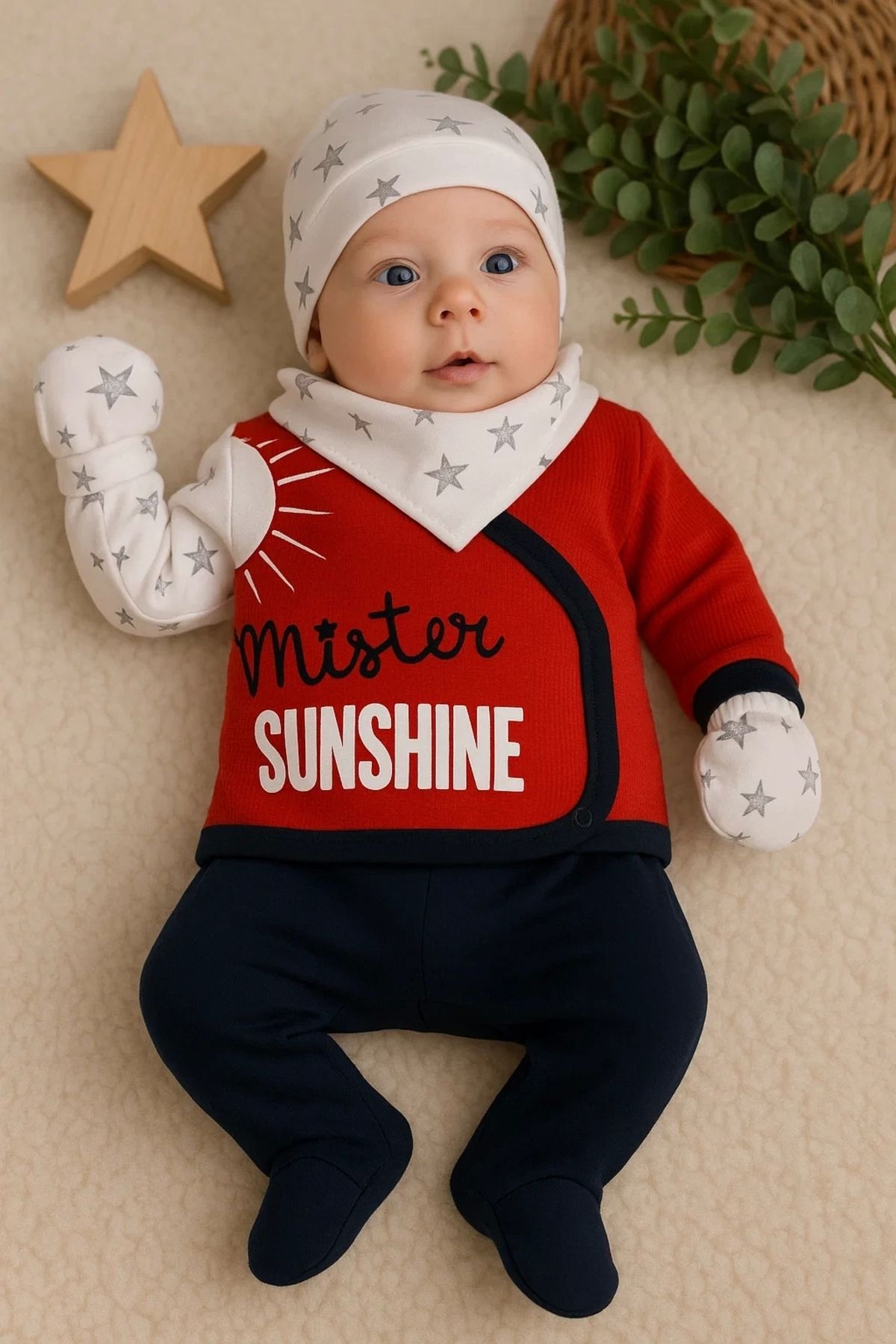 Beruflic Sun Shine Desenli 5'li Erkek Hastane Çıkışı
