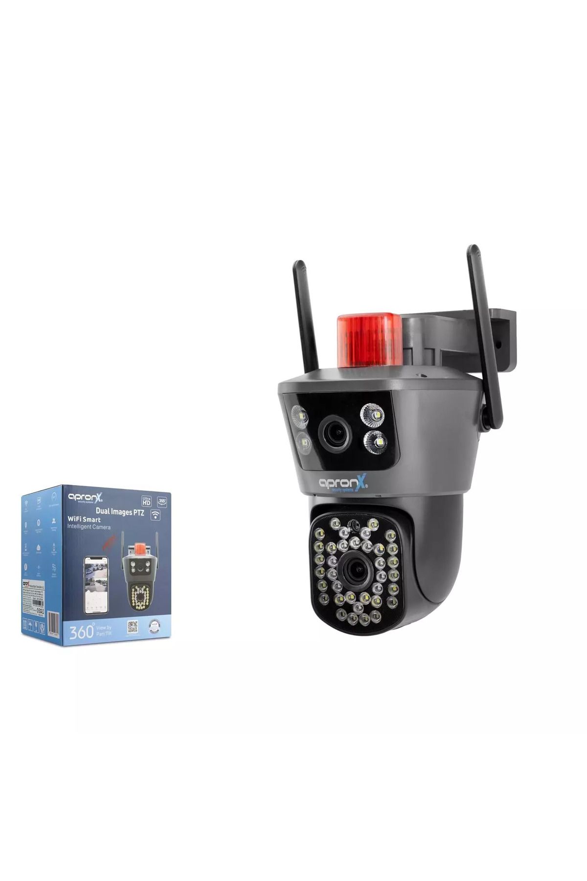 APRONX APX-WPB-246 Dual Image Wifi Kamera 2*4MP 2*3.6MM LENS - Siyah