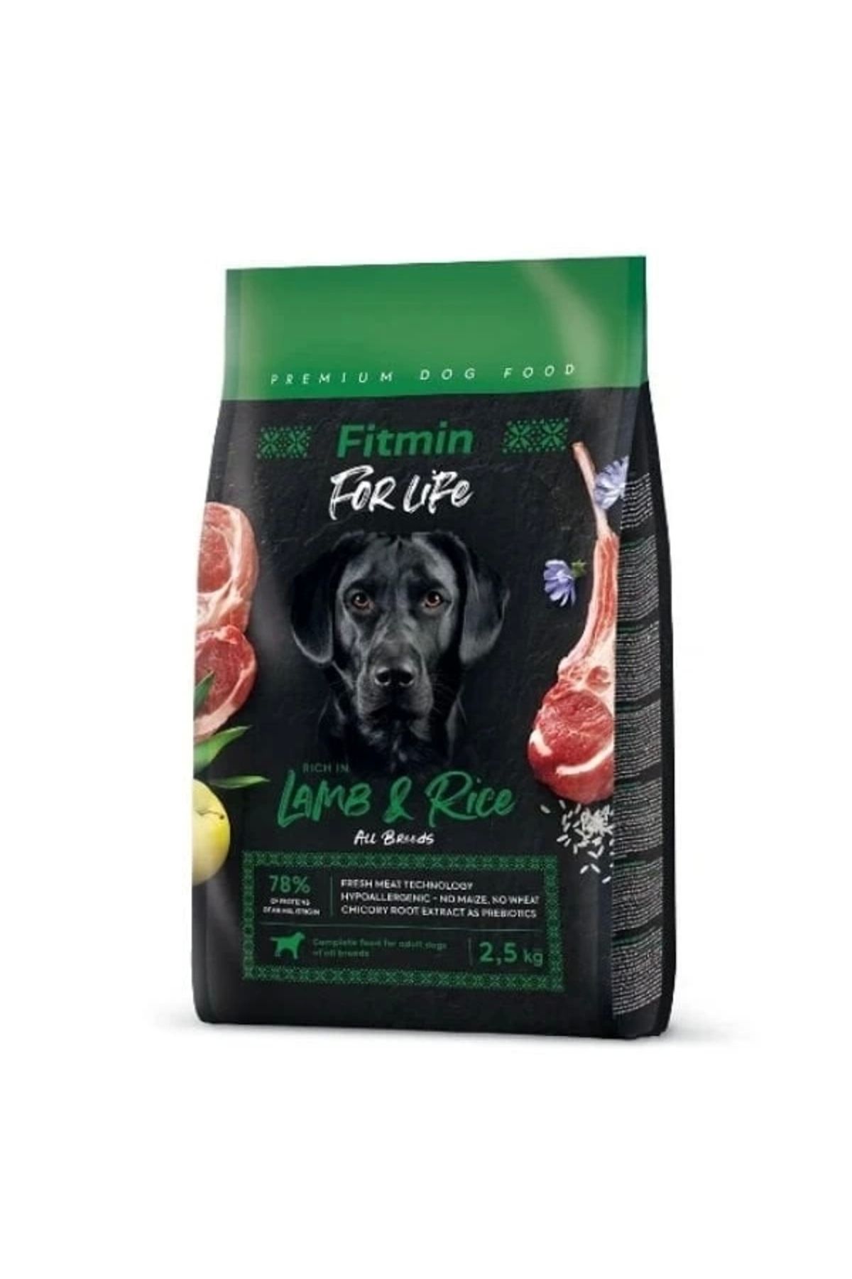 ShopNova Fitmin For Life Tüm Irklar için Kuzu Etli ve Pirinçli Yetişkin Köpek Maması 2.5 Kg