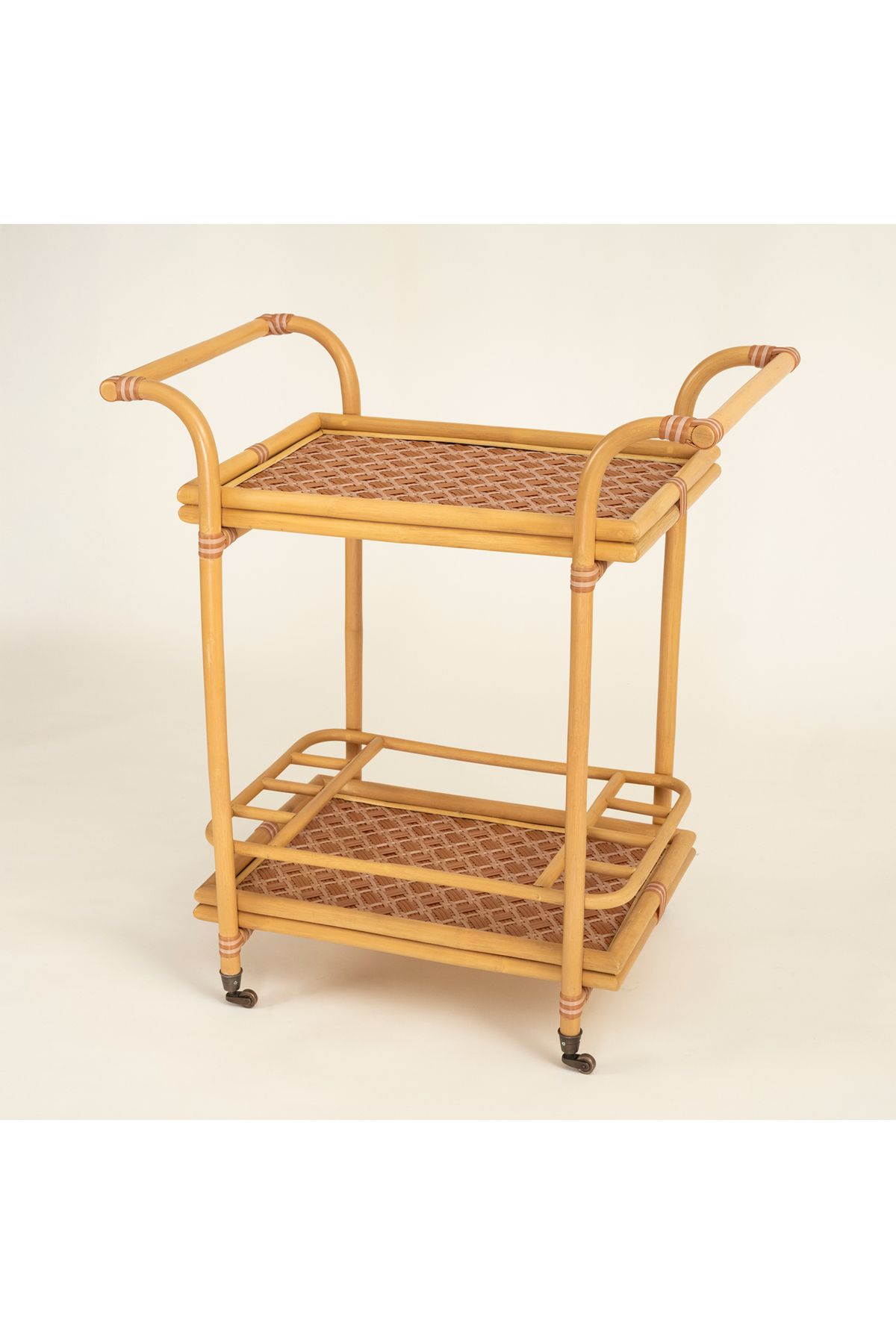 Zsa Zsa Zsu Java Rattan - Synthetıc Servis Arabası 78x46x85 Cm Turuncu