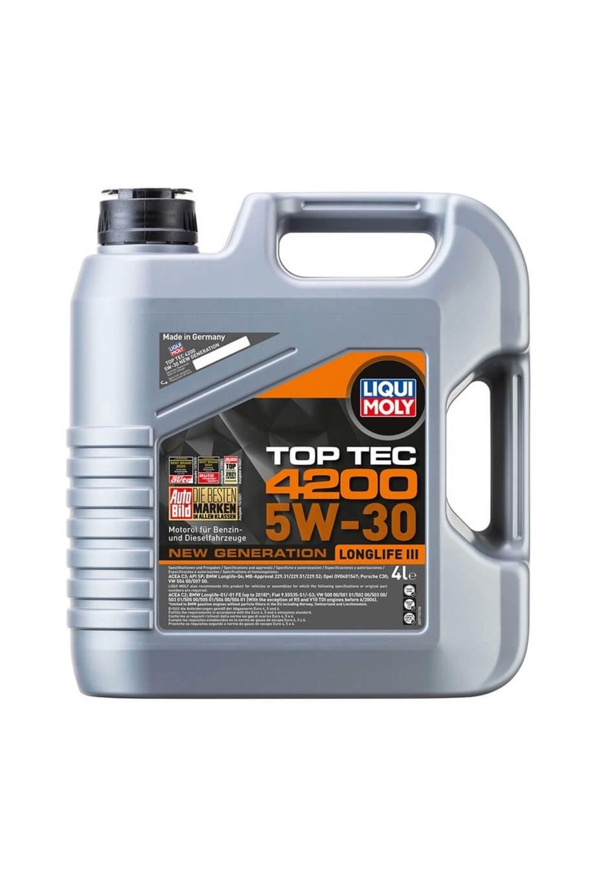 Liqui Moly 5w30 Motor Yağı Tam Sentetik Top Tec 4200 4 Litre (ÜRETİM YILI: 2025)