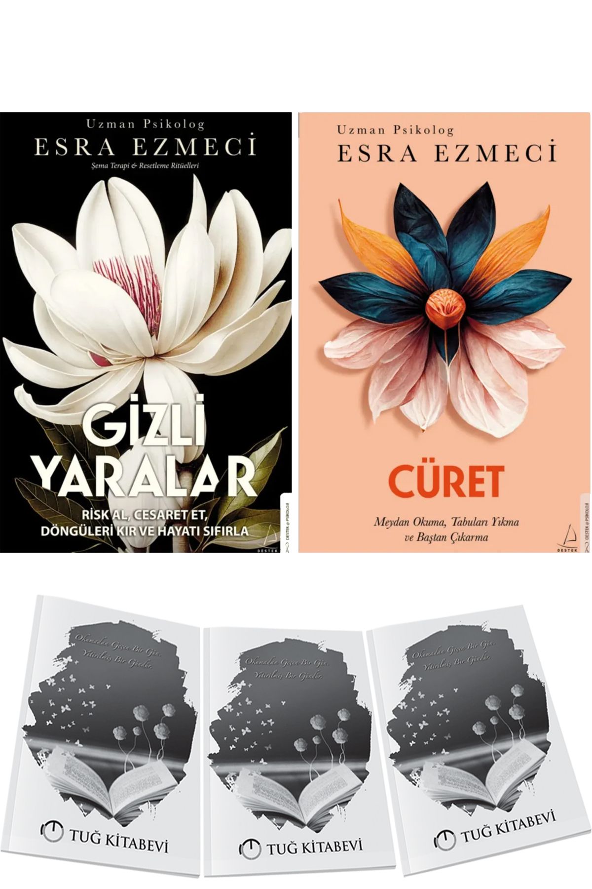 Destek Yayınları Gizli Yaralar ve Cüret 2li Set Esra Ezmeci + Hediyeli