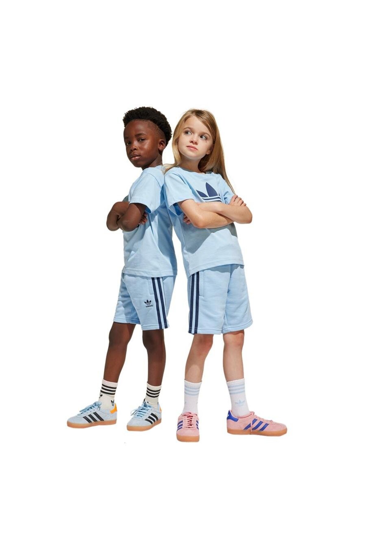 adidas Çocuk Mavi Eşofman Short Tee Set Jc9160 fotoğrafı 7 (önizleme)