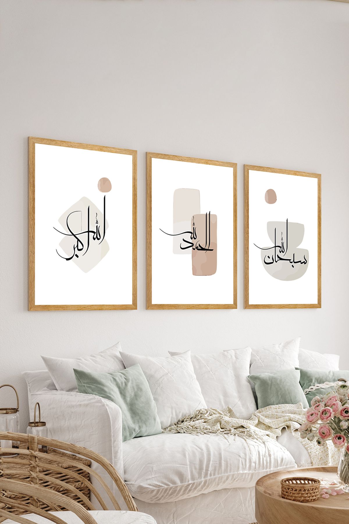 artflow 3 Parça Çerçeve Görünümlü Mdf Tablo Seti