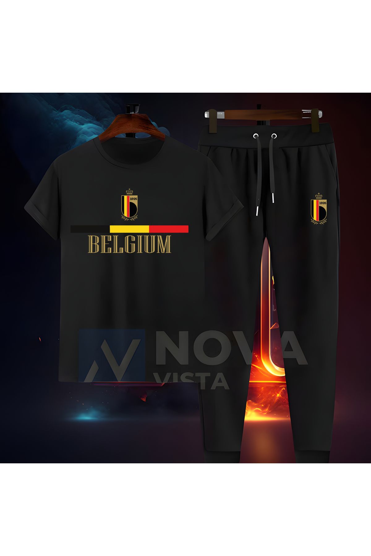 Biy Store Belçika milli takım forma baskılı unisex kısa kollu kadın erkek tişört t-shirt eşofman takımı