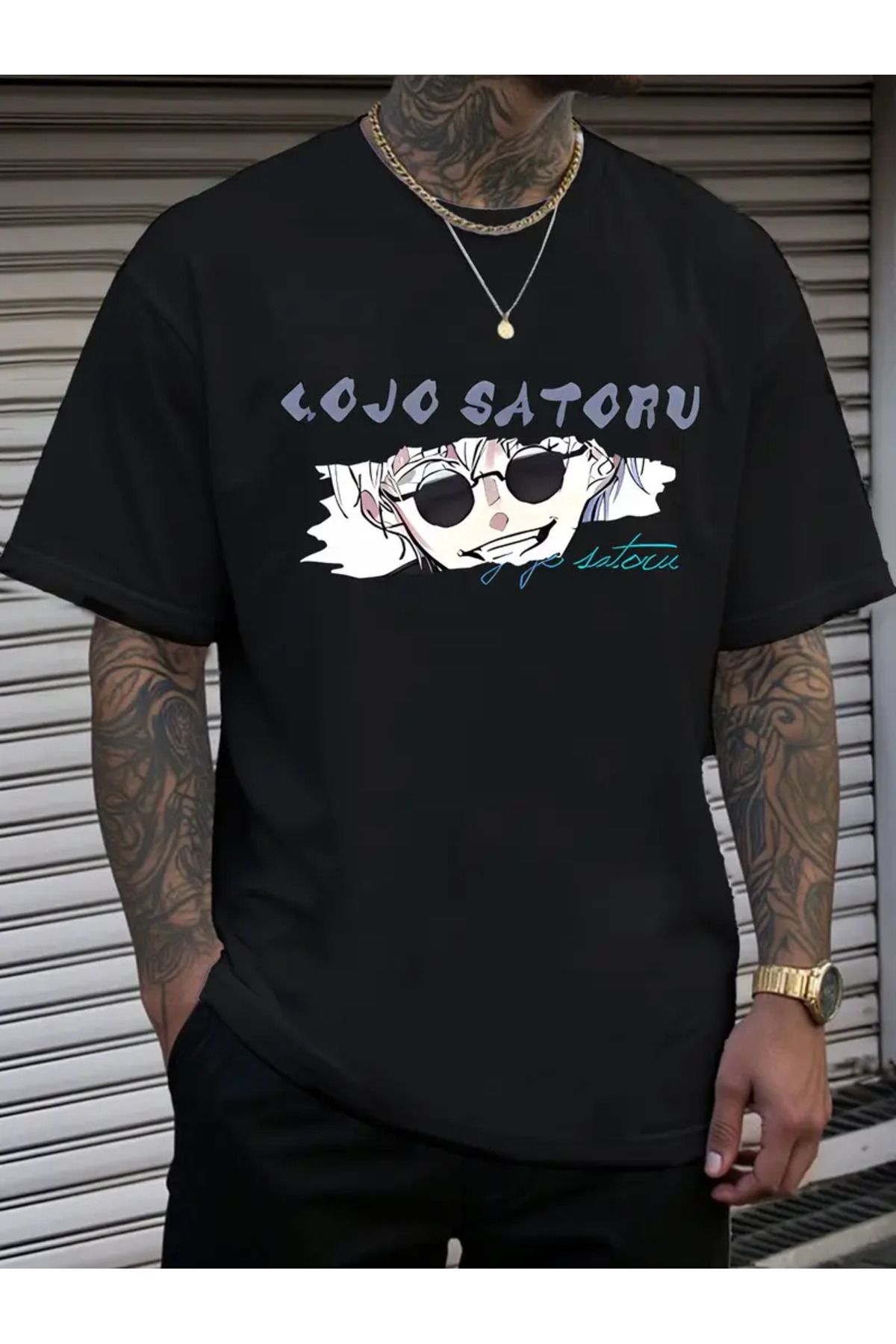 GALASHOP GOJO SATORU Anime Baskılı Erkek T-Shirt