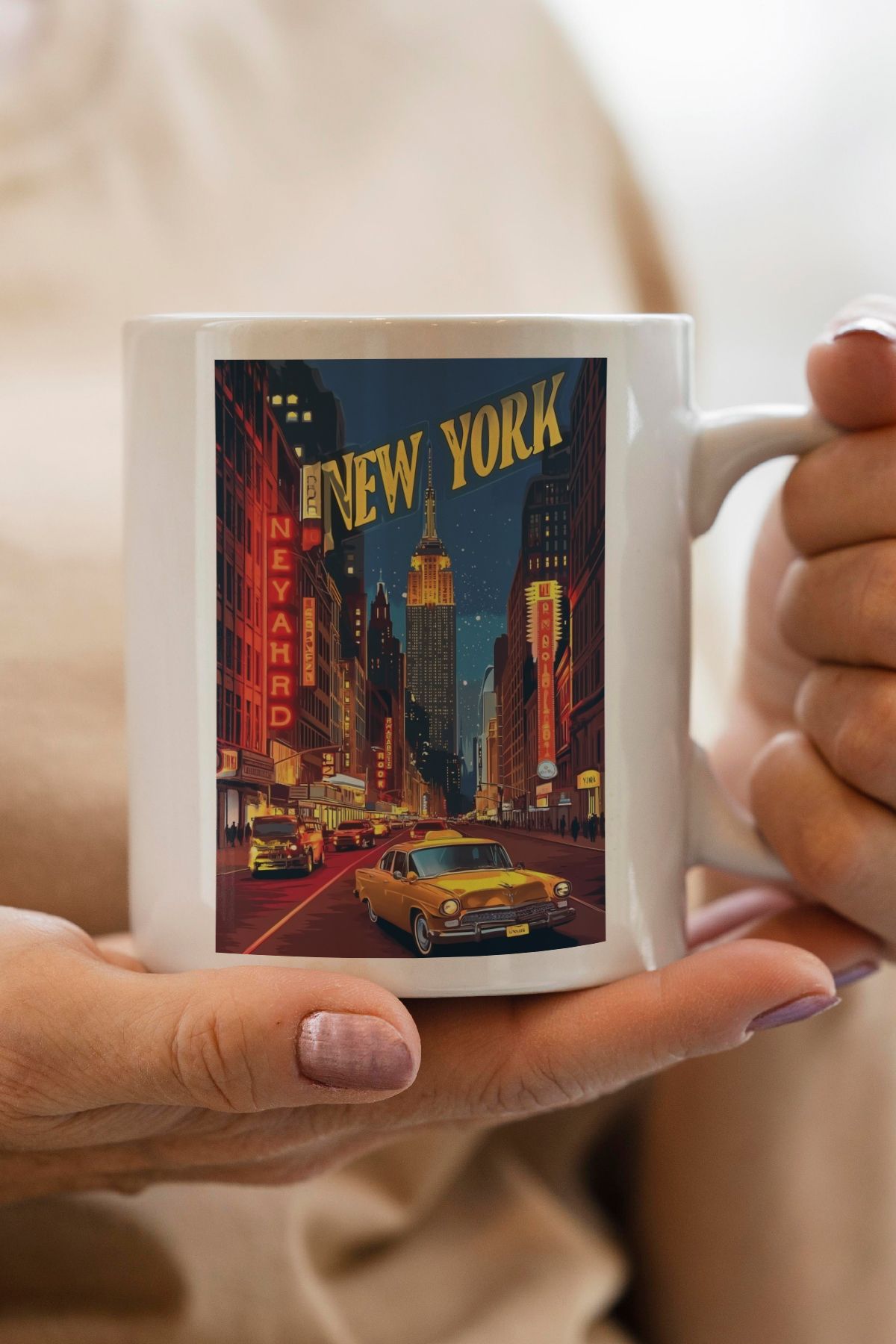 South Steel New York Baskılı Kupa Bardak