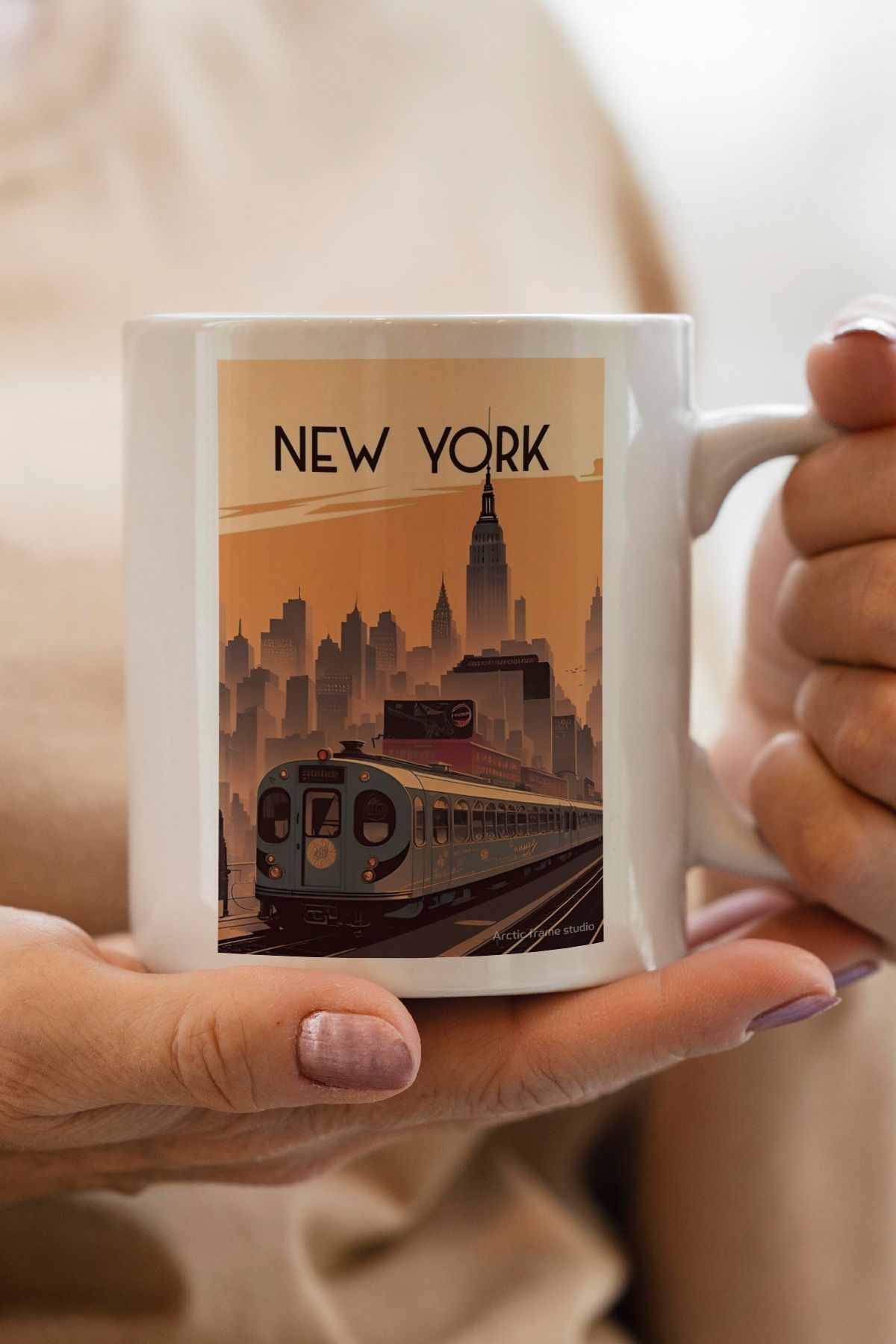South Steel New York Baskılı Kupa Bardak