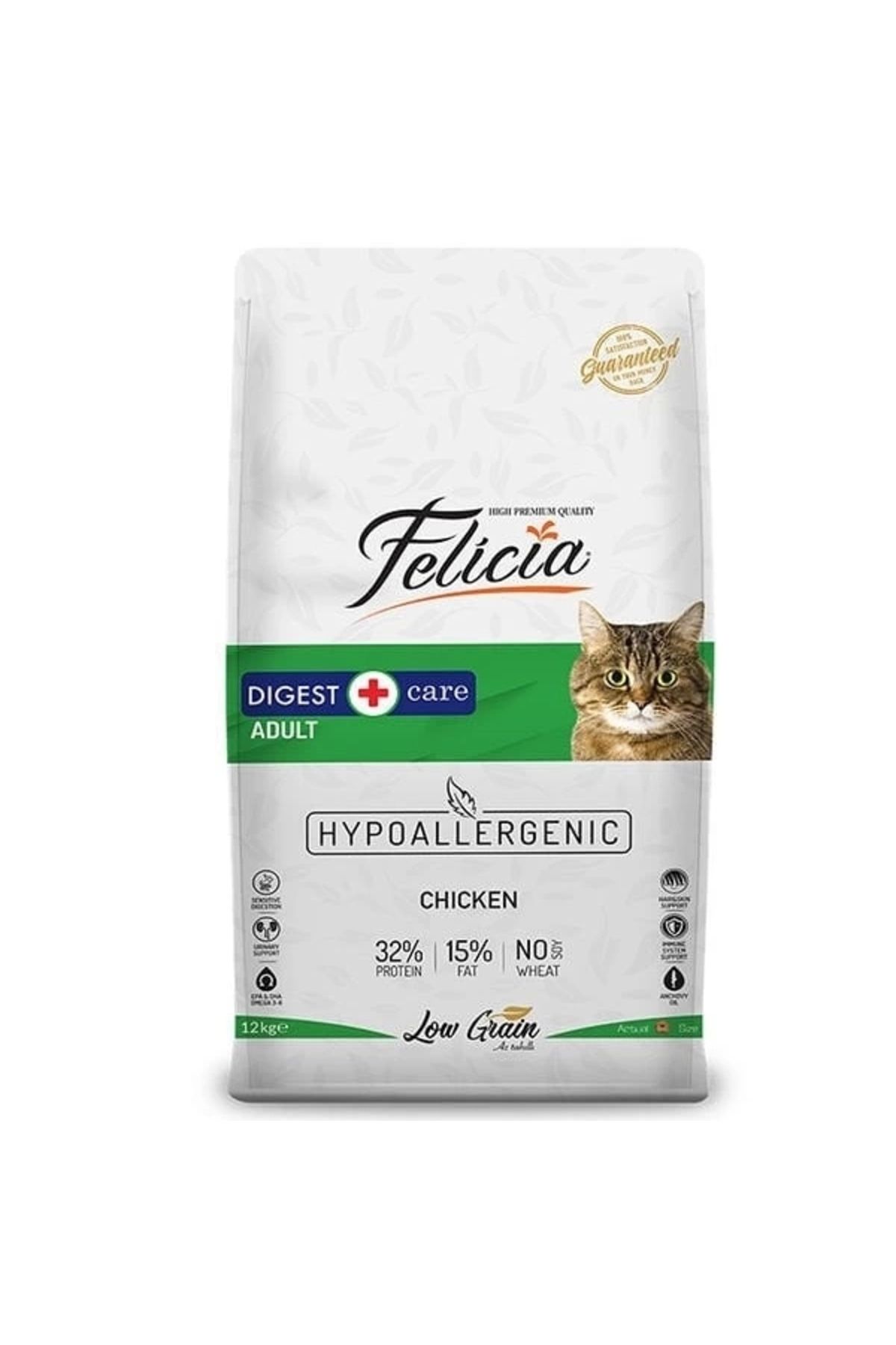 ShopNova Felicia Düşük Tahıllı Hipoalerjenik Tavuklu Yetişkin Kedi Maması 12 Kg