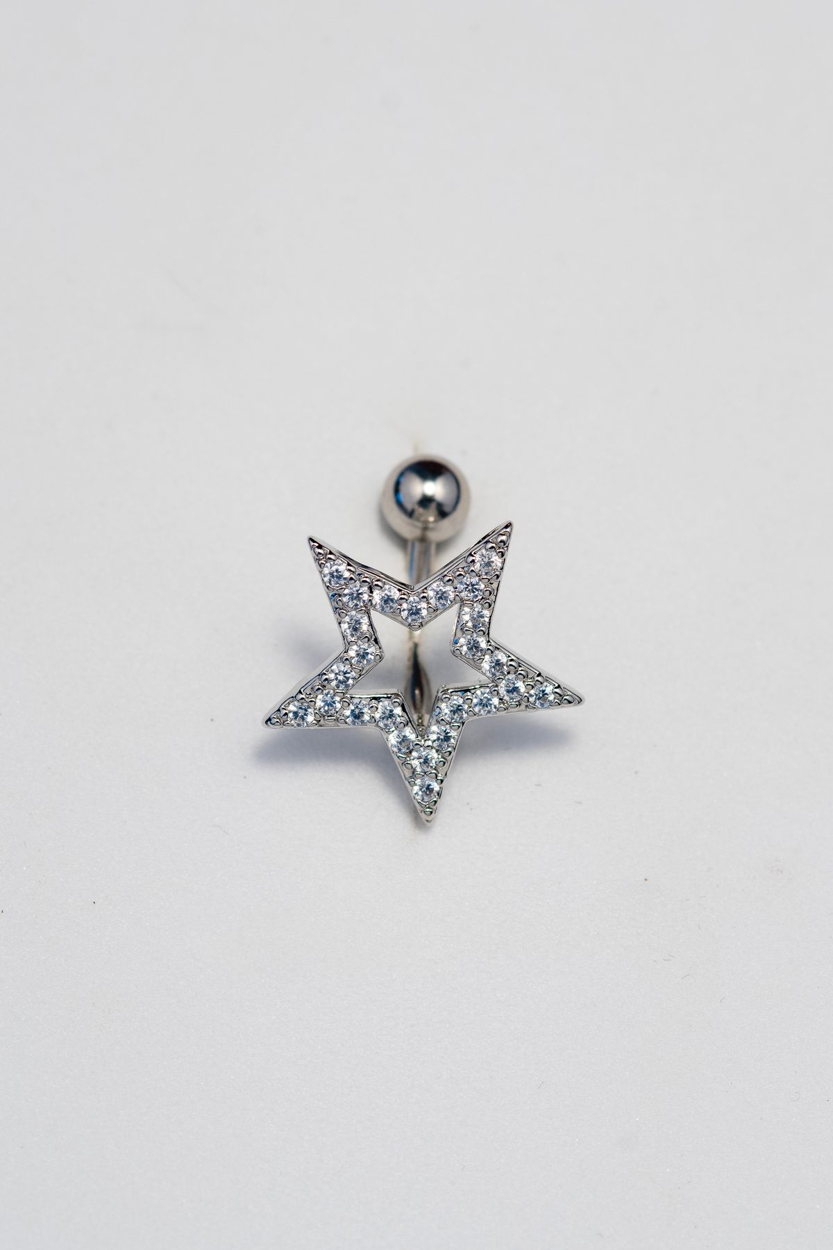 Piercing by Sever YILDIZ CERRAHİ ÇELİK GÖBEK BELLY PIERCING… GÜMÜŞ/SILVER RENKLİ ve ŞEFFAF TAŞLI.