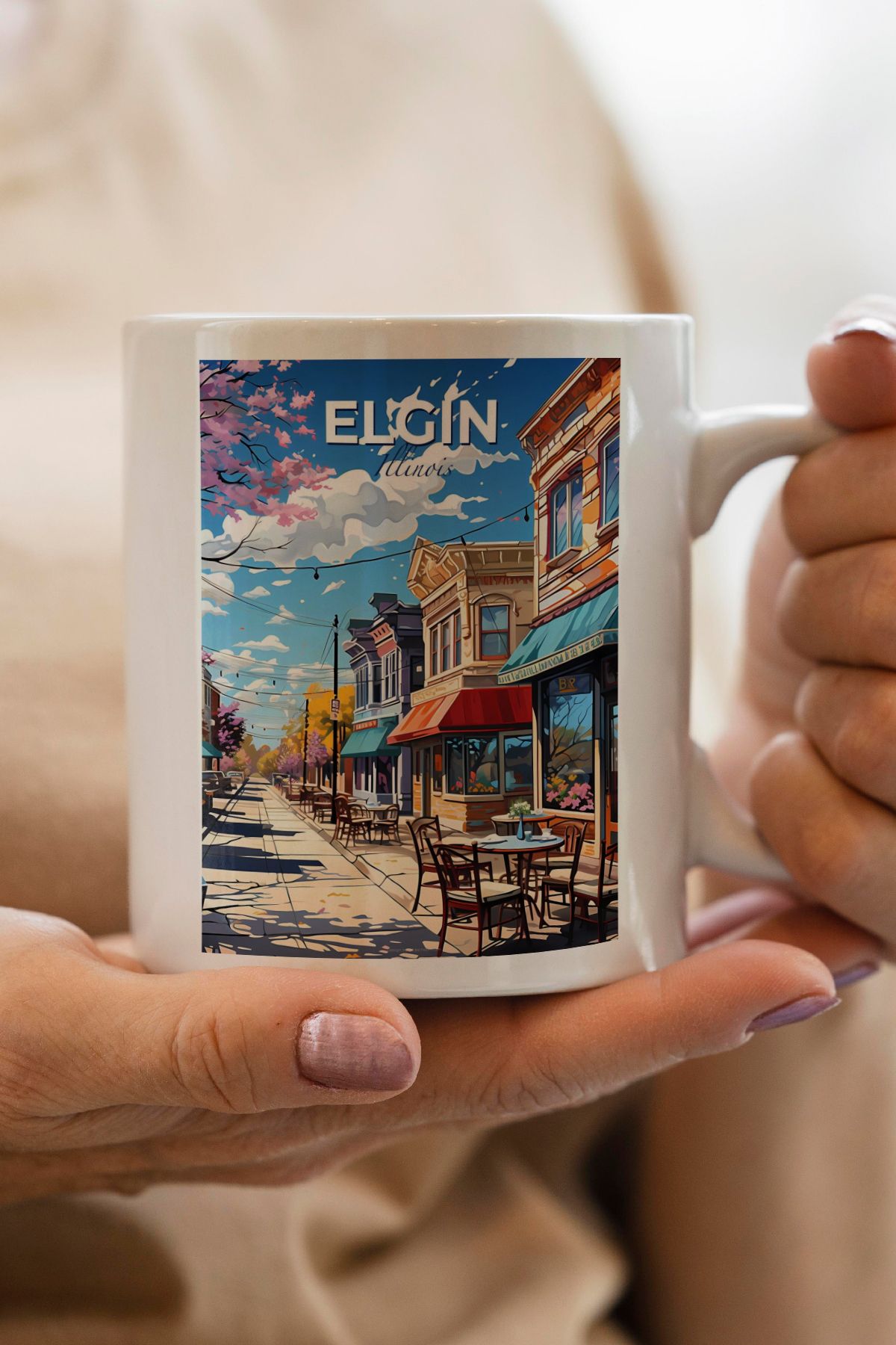 South Steel Elgin Baskılı Kupa Bardak
