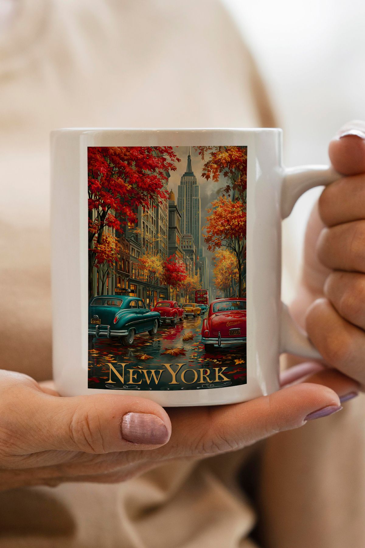 South Steel New York Baskılı Kupa Bardak