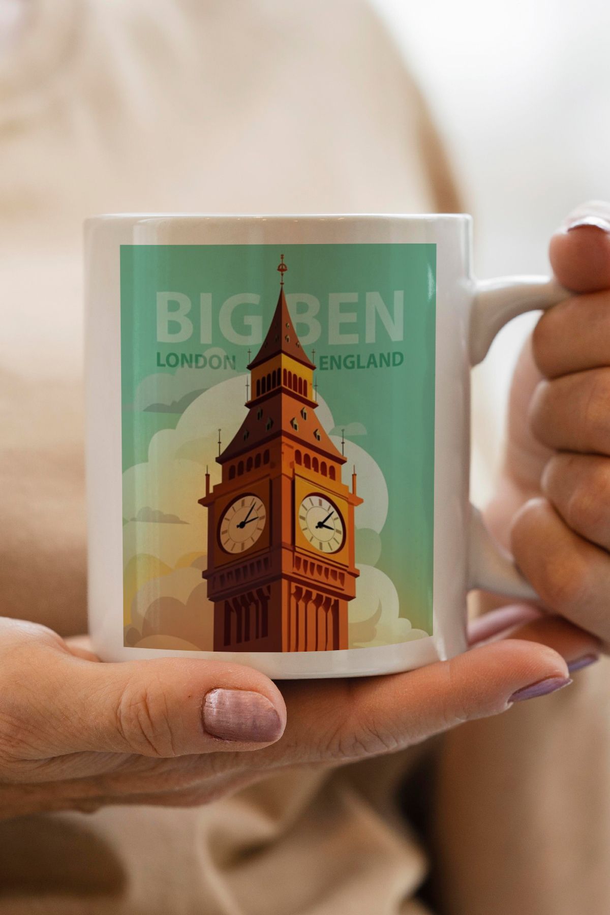 South Steel Londra Baskılı Kupa Bardak