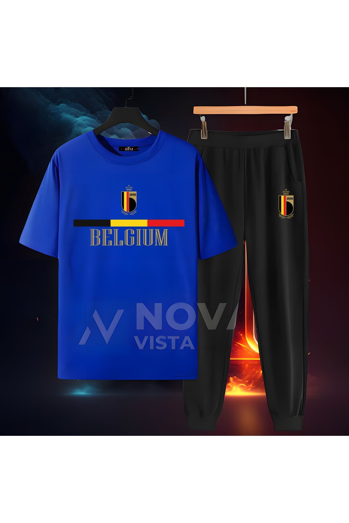 Biy Store Belçika milli takım forma baskılı unisex kısa kollu kadın erkek tişört t-shirt eşofman takımı