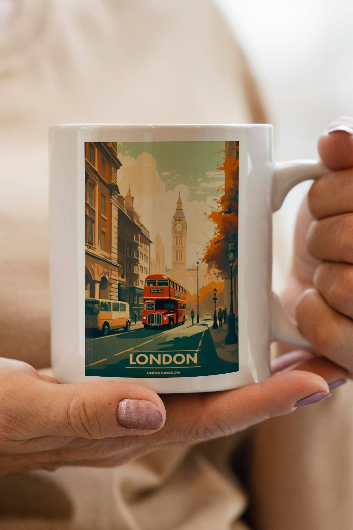 South Steel Londra Baskılı Kupa Bardak