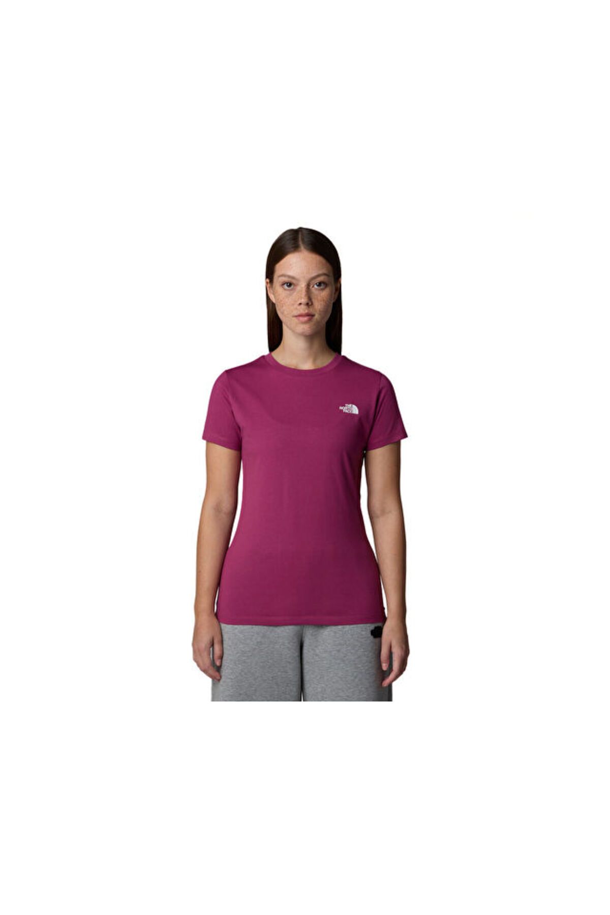 THE NORTH FACE W Ss Sd Slim Tee Kadın Günlük Tişört NF0A87NH6EO1 Pembe
