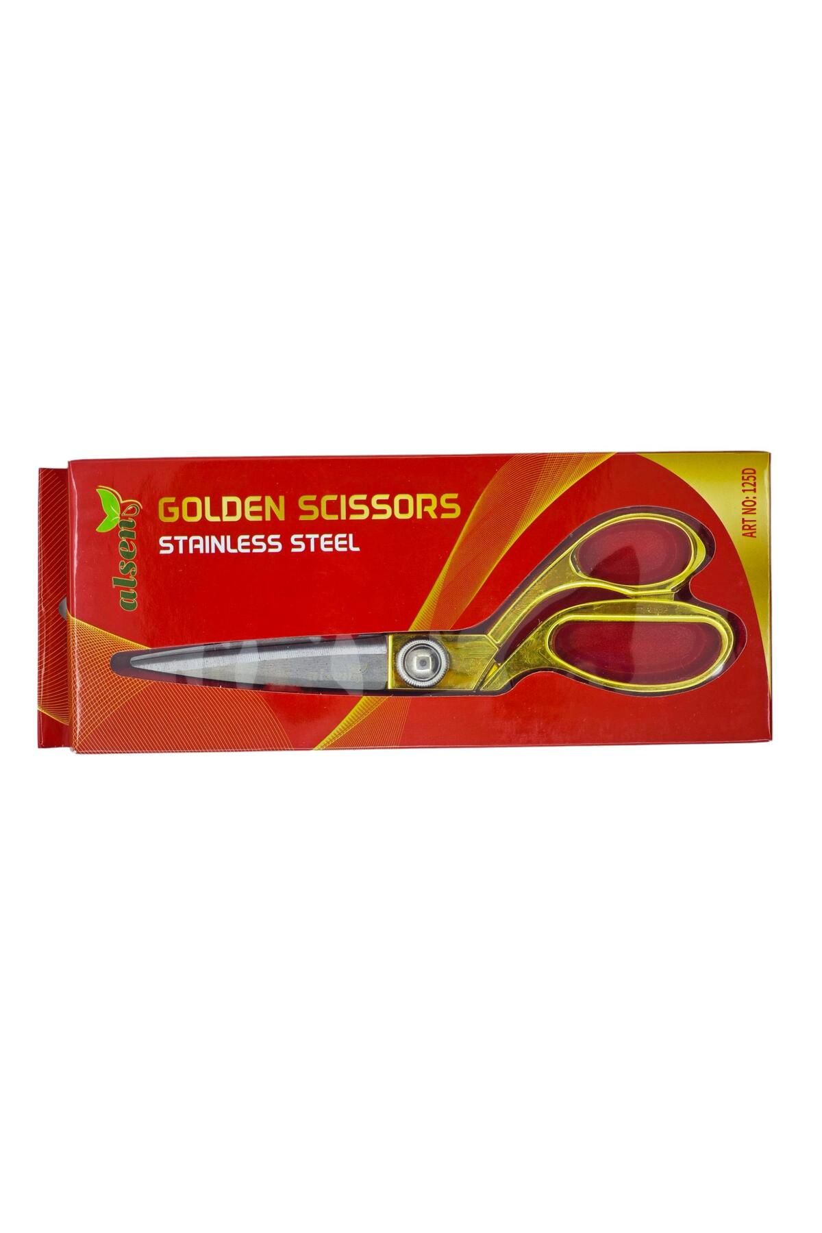 abnturk Profesyonel Kumaş Ve Terzi Makası Paslanmaz Çelik 25 Cm Gold Makas Büyük Boy