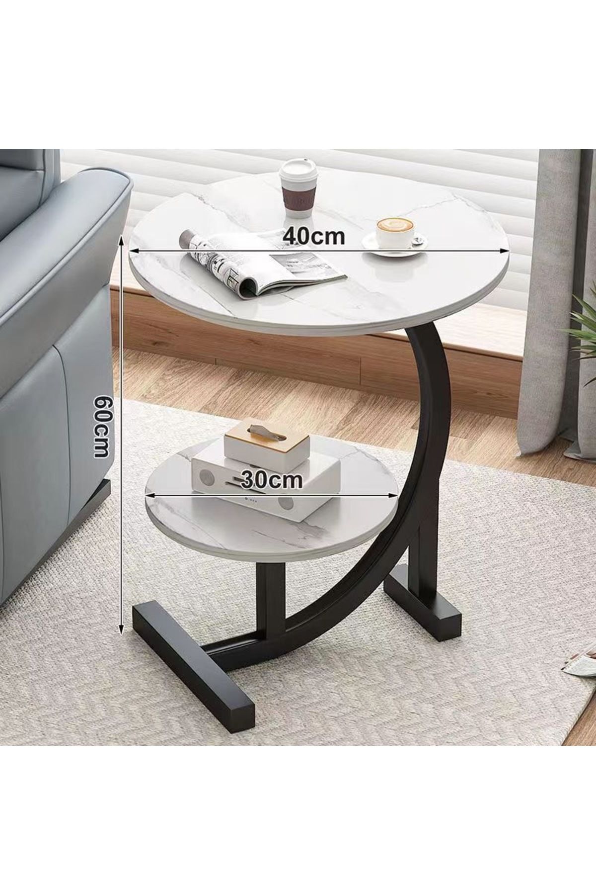 Un-“Elegant and versatile marble side table” 5