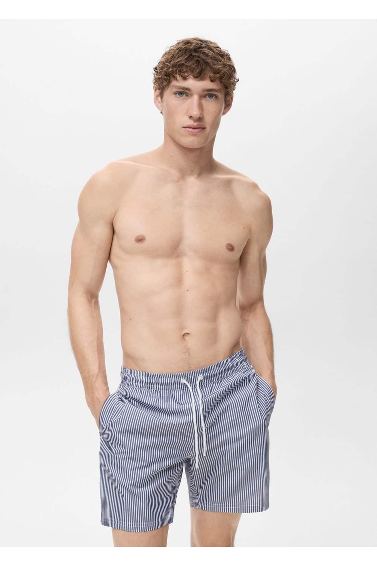 Gofre kumaşlı şort mayo