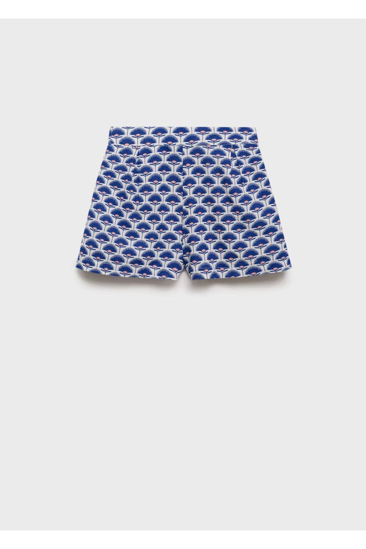 Desenli keten şort