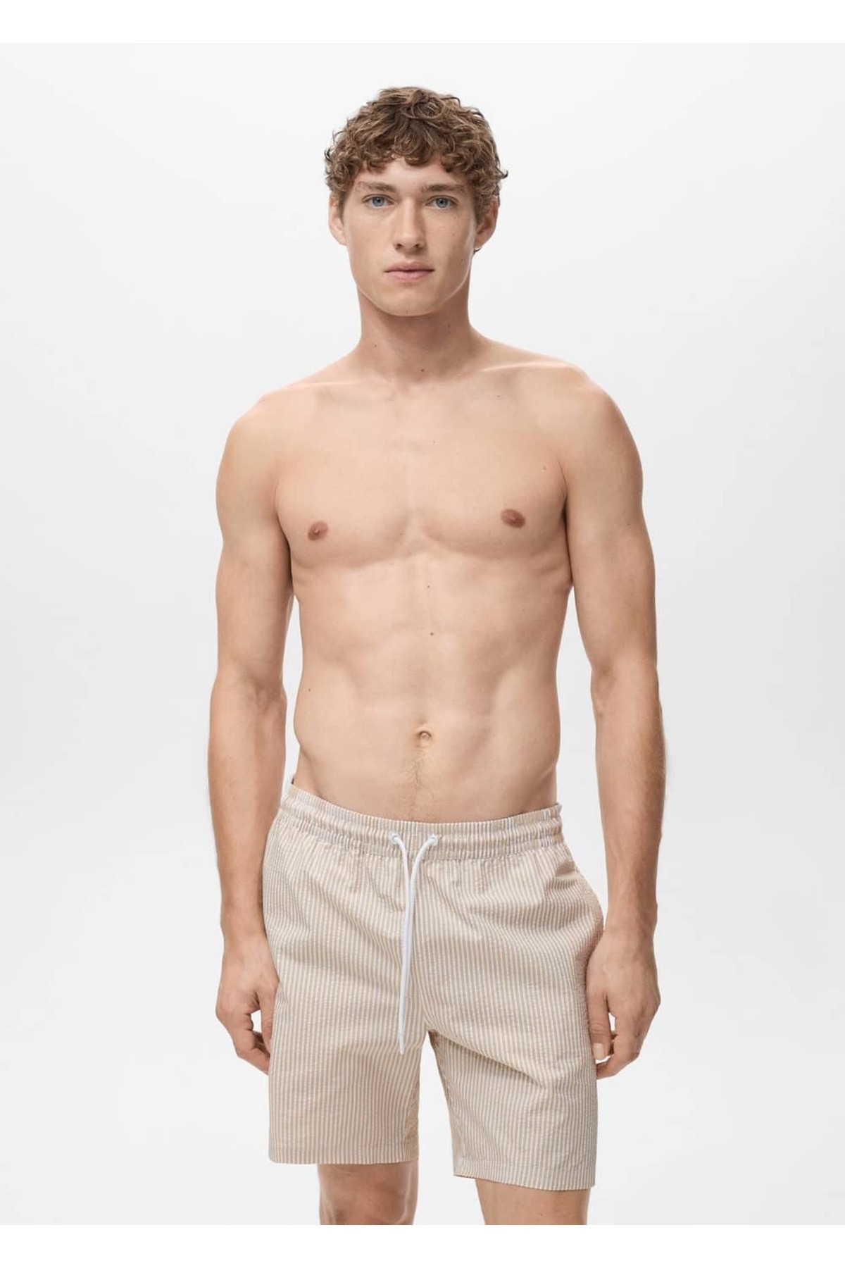 Gofre kumaşlı şort mayo