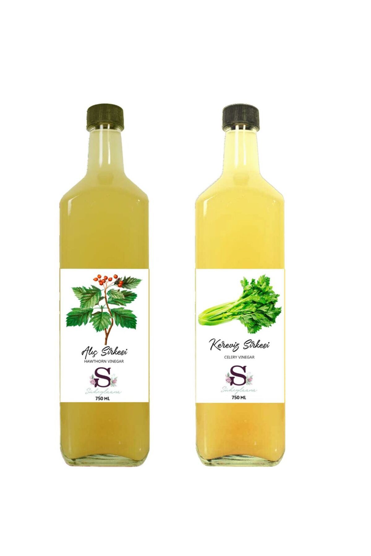Süheylaana Doğal Alıç Sirkesi 750 Ml - Doğal Kereviz Sirkesi 750 Ml