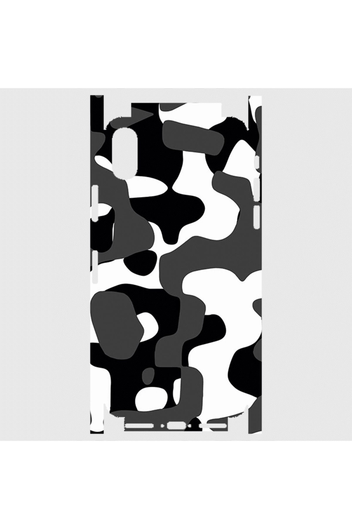 Royaleks iPhone X Uyumlu Telefon Kaplama - Grey Camouflage