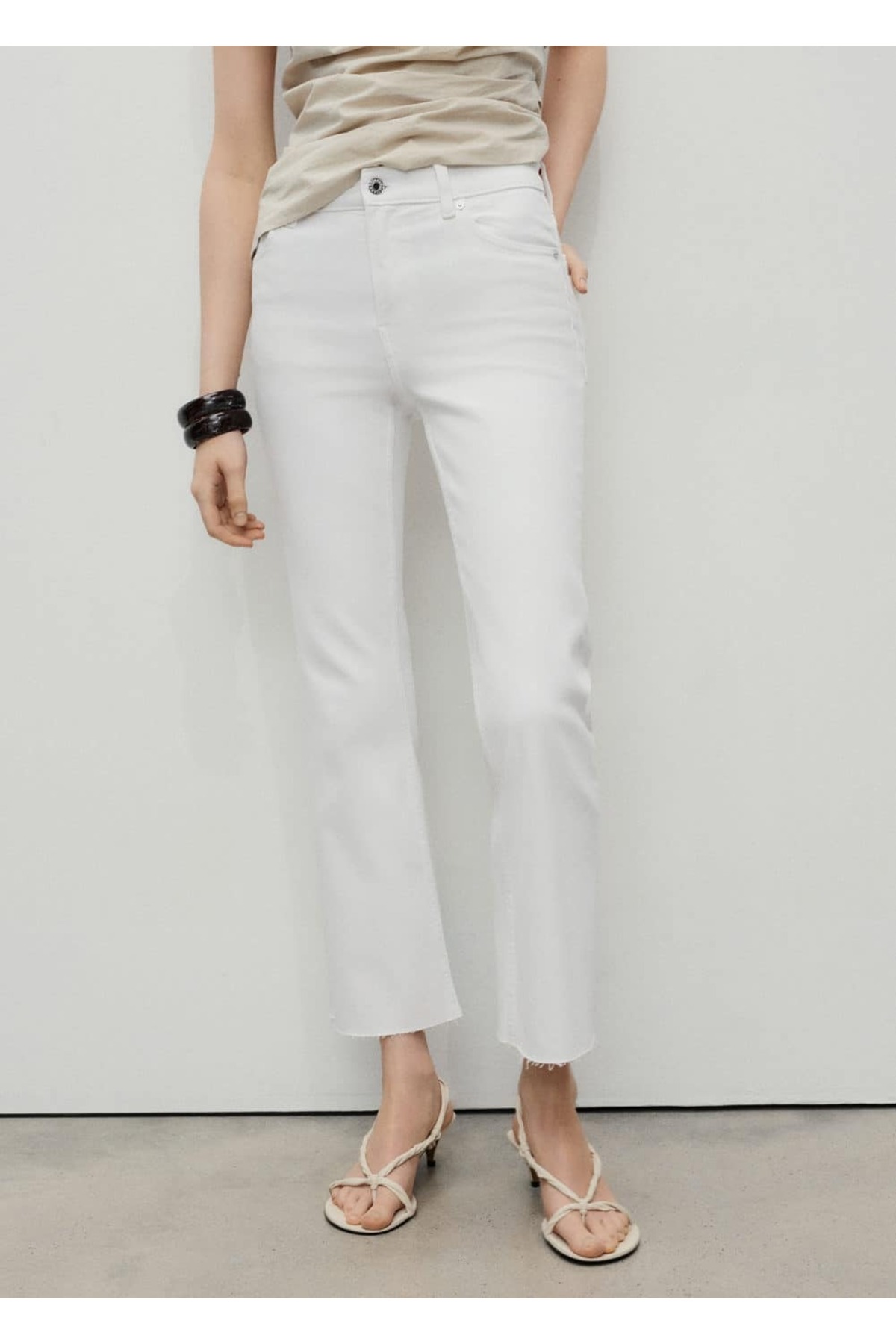 Sienna flare crop jean pantolon