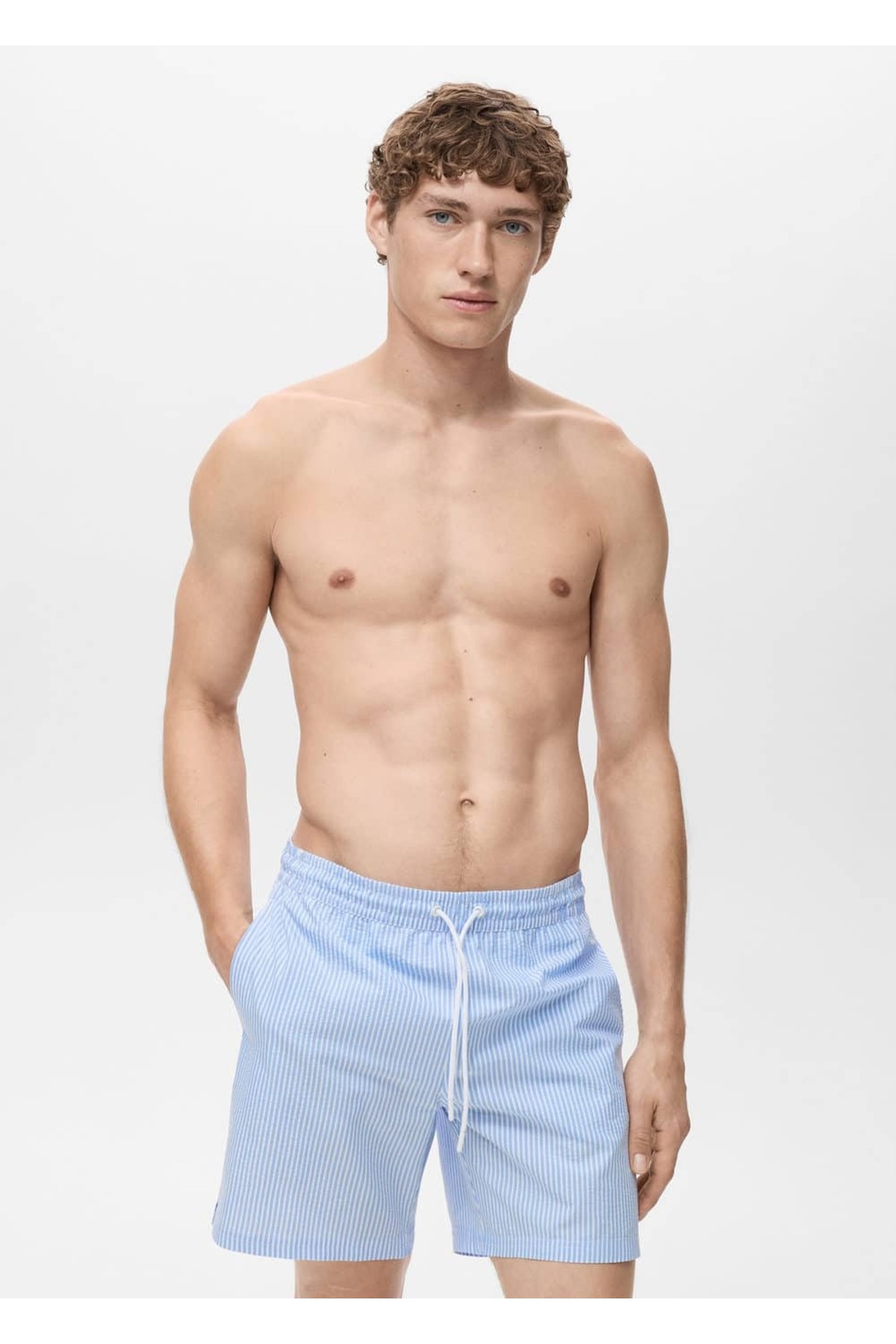 Gofre kumaşlı şort mayo