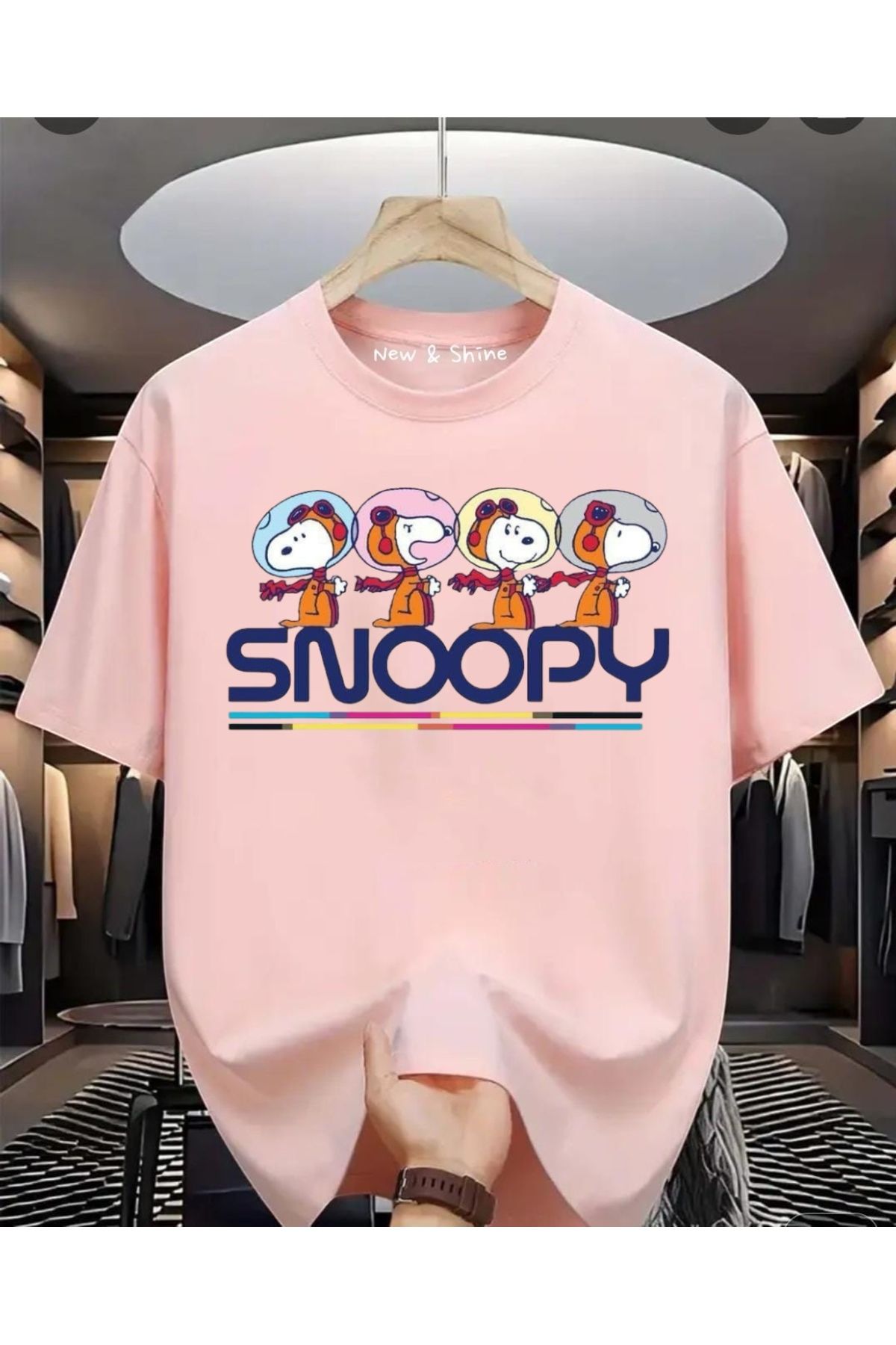 New Shine Snoopy Baskılı Oversize T-Shirt