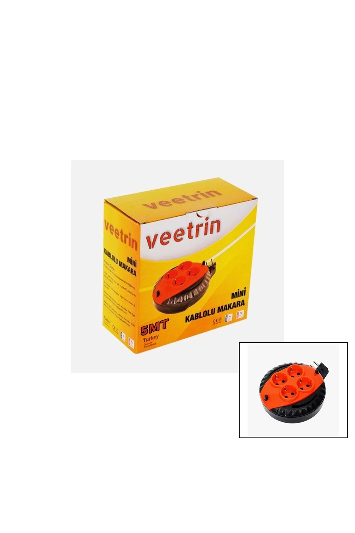 İnnMerry 5MT MİNİ MAKARALI UZATMA KABLO 3X1.5MM (5047)