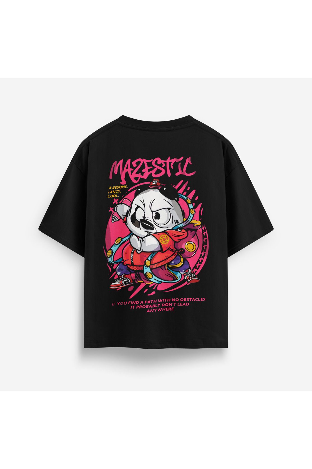 Street301 Unisex Mazestic Baskılı Oversize T-Shirt