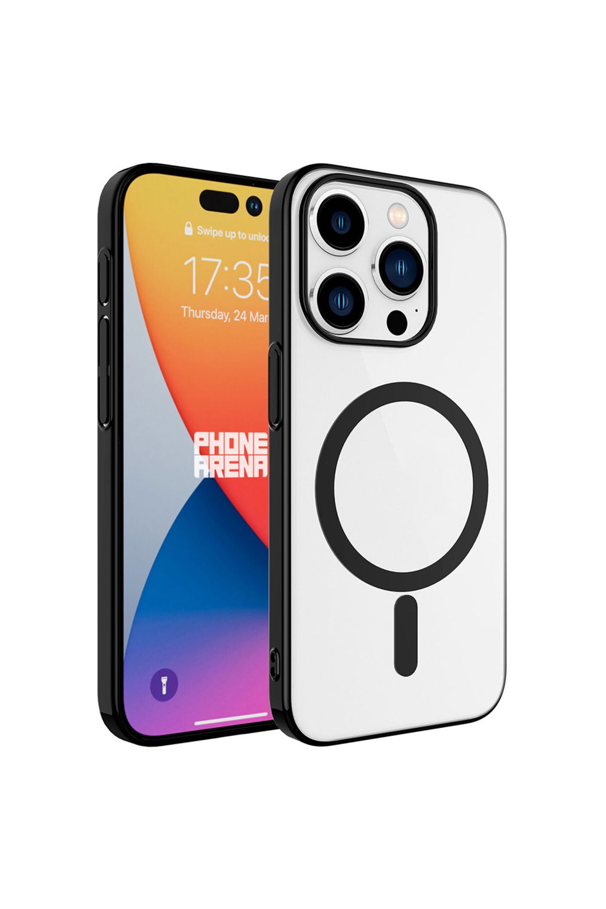 halkhouse İphone 15 Pro Kılıf Sert Wireless Şarj Özellikli Pixel Magsafe Kapak