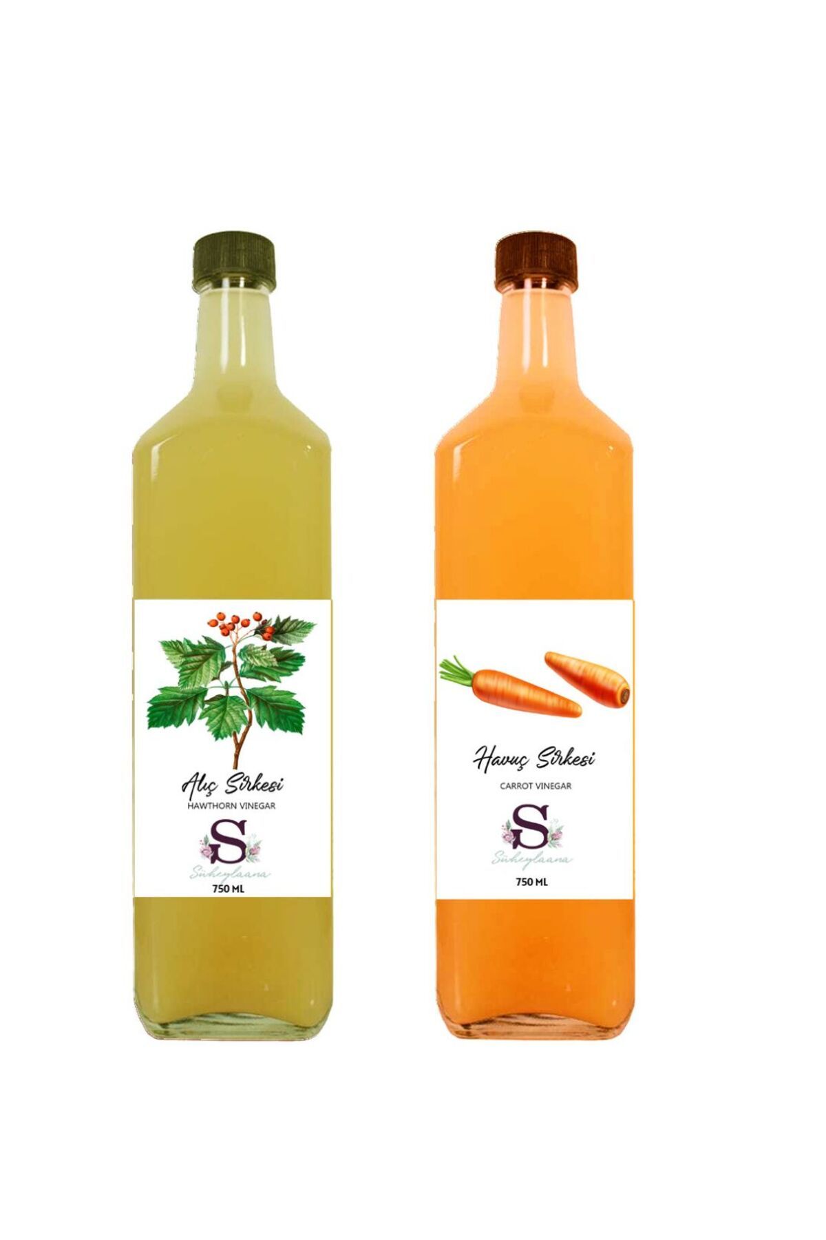 Süheylaana Doğal Alıç Sirkesi 750 Ml - Doğal Havuç Sirkesi 750 Ml
