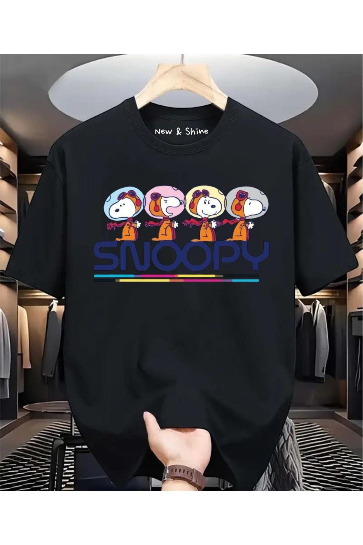 New Shine Snoopy Baskılı Oversize T-Shirt