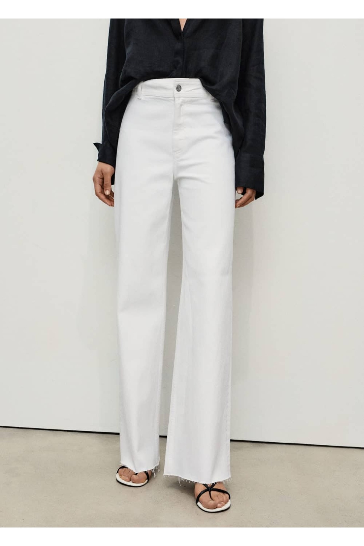 Catherin yüksek belli culotte jean pantolon