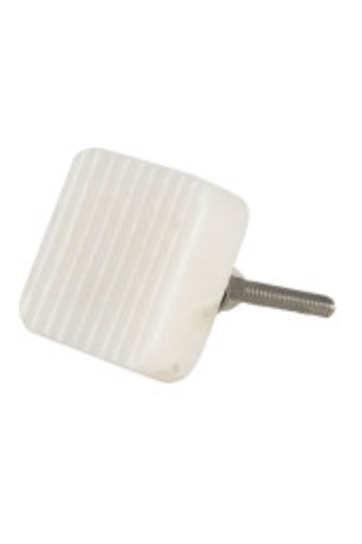 Clayre & Eef-Furniture knob made of iron and white stone 3x3 cm 3