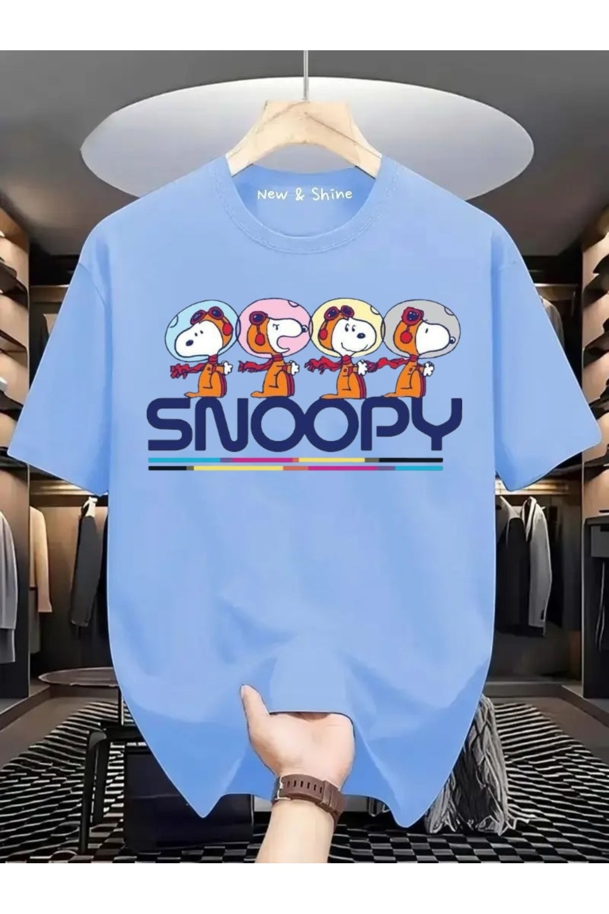 New Shine Snoopy Baskılı Oversize T-Shirt