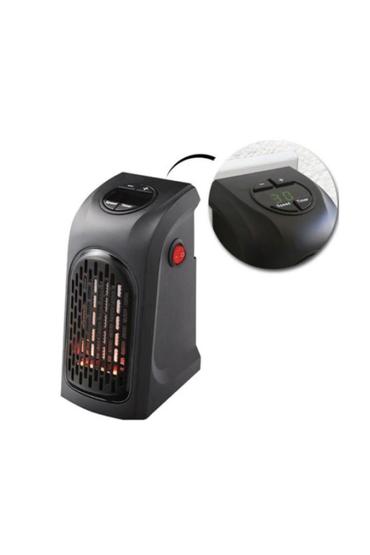 BOEM-Mini Electric Fan Heater with Remote Control for Room, LED Display with Temperature Control 3