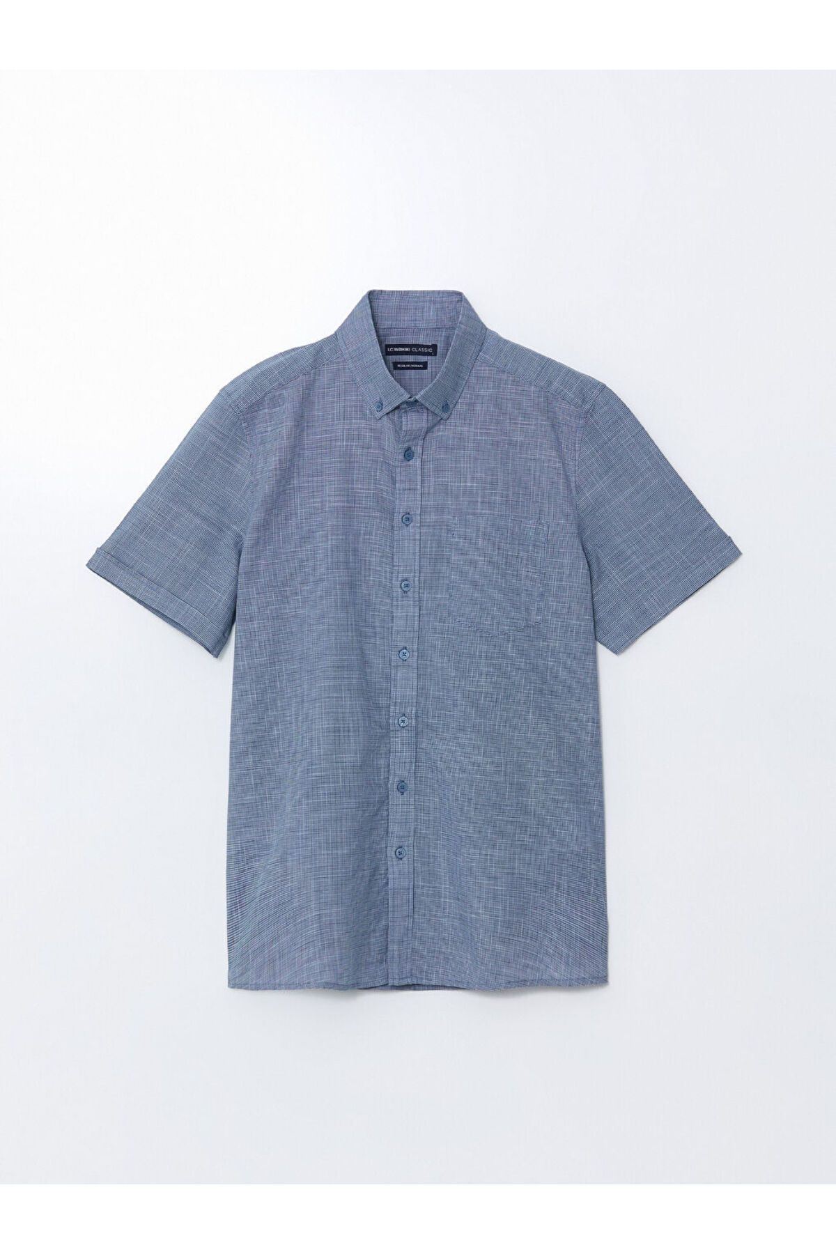 LC Waikiki LCWAIKIKI Classic Lacivert Regular Fit Kısa Kollu Poplin Erkek Gömlek S5FC30Z8NVY25
