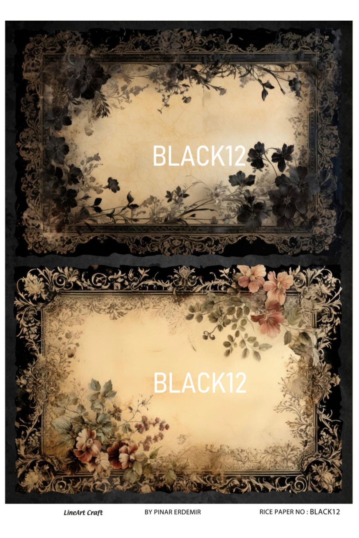 LİNEART PİRİNÇ DEKOPAJ BLACK12